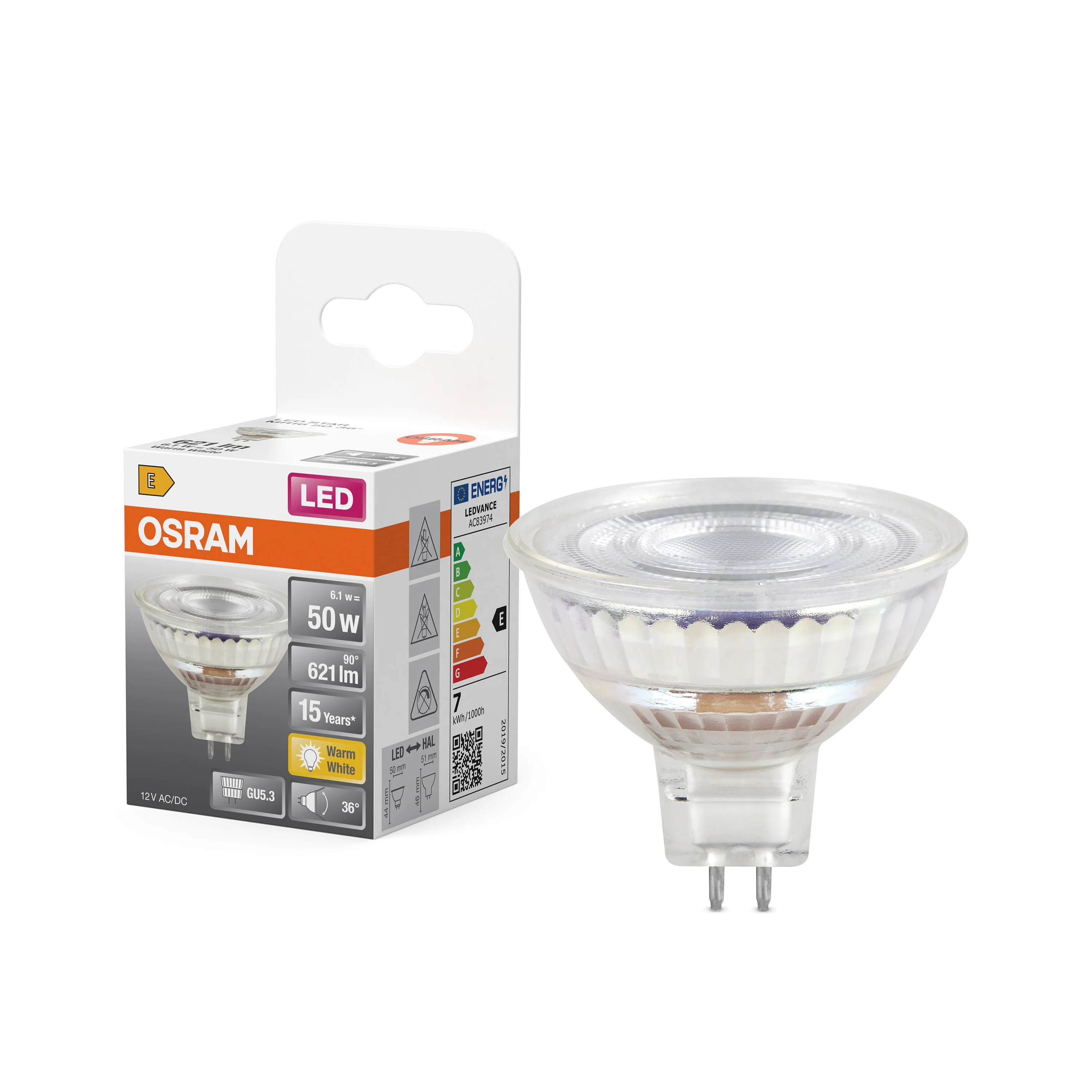 Żarówka LED OSRAM LED Star MR16 50 36° 6.1W 827 GU5.3 ciepła - Image 4