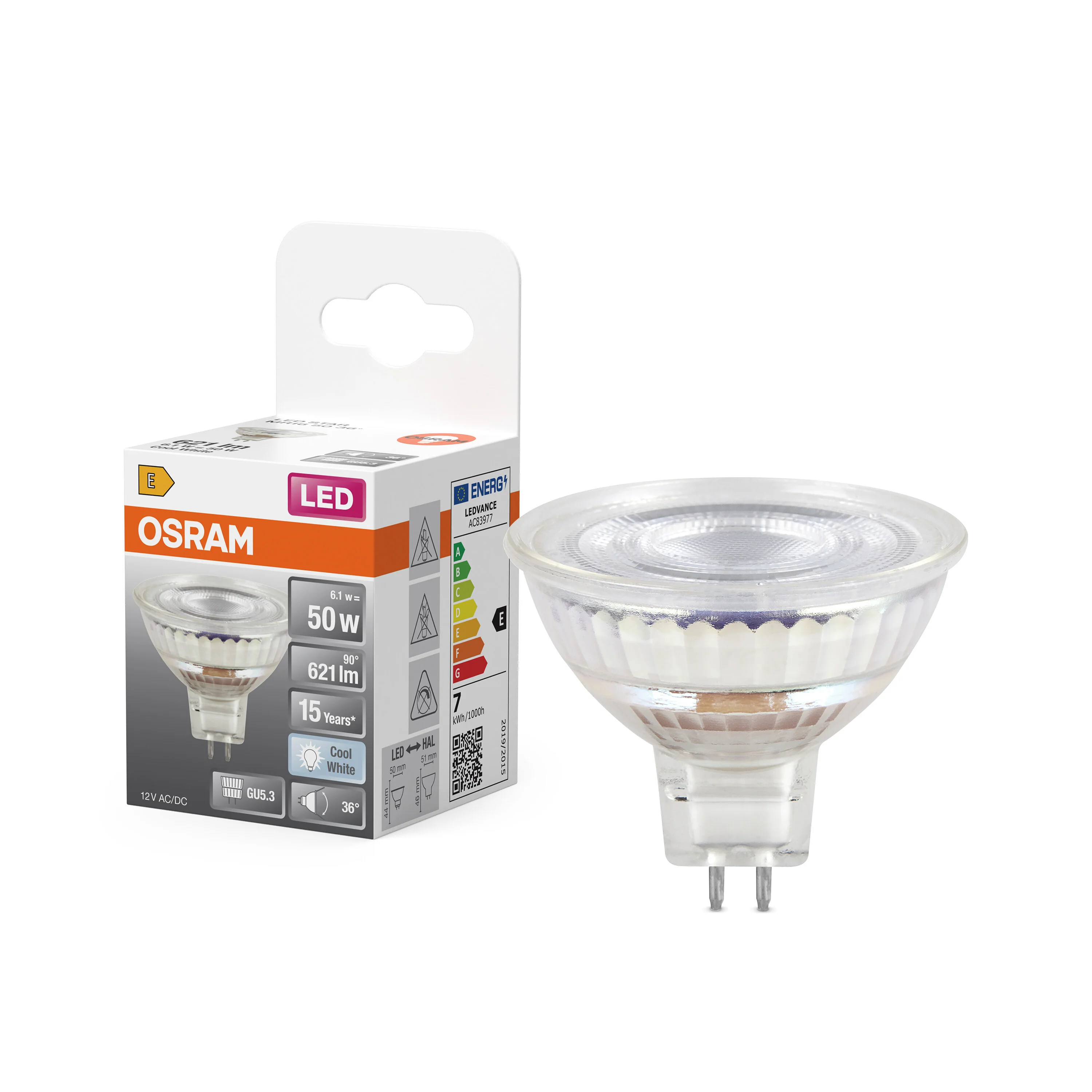 Żarówka LED OSRAM LED Star MR16 50 36° 6.1W 840 GU5.3 - Image 4