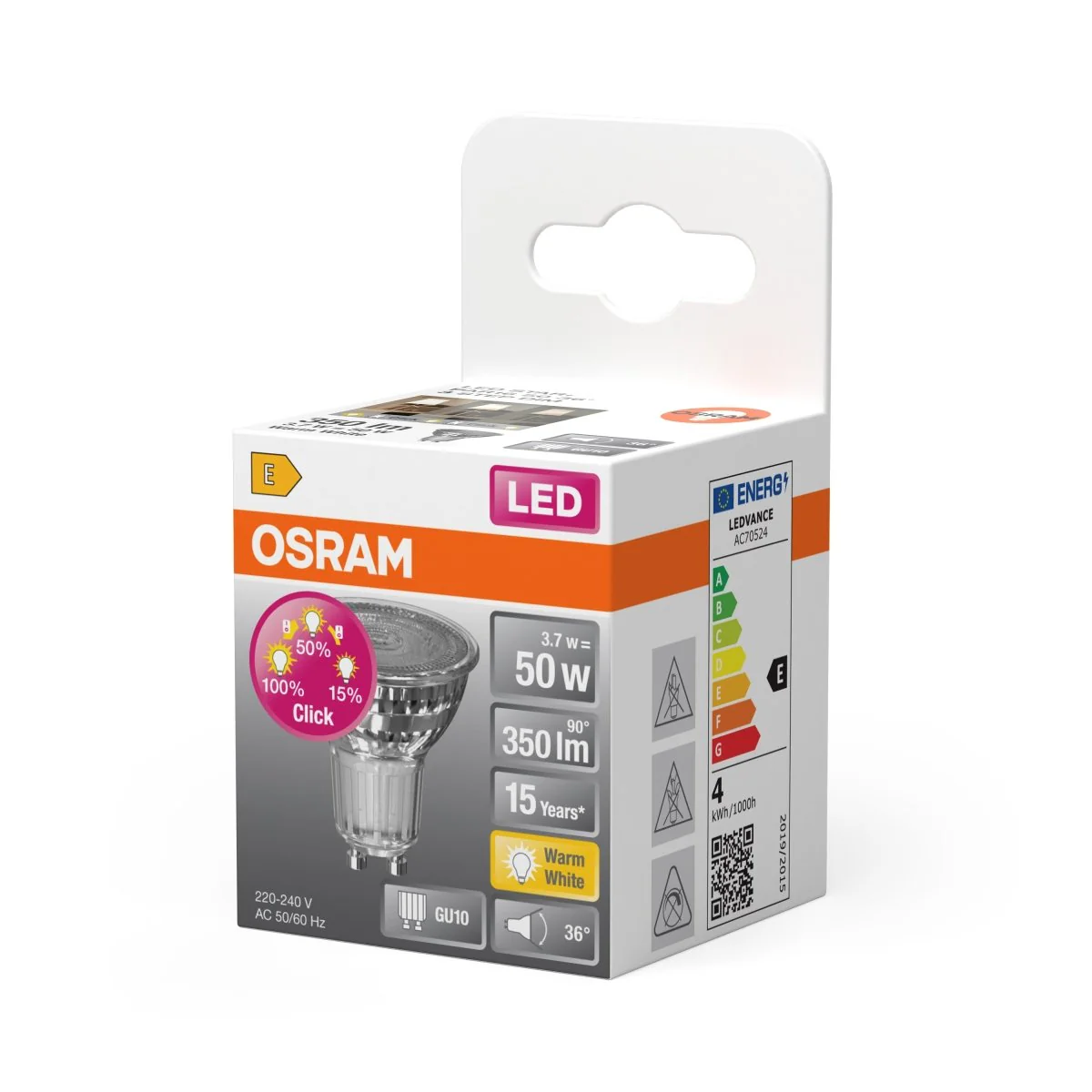 Żarówka LED OSRAM LED Star PAR 16 50 36° 3.7W 827 GU10 3step DIM - Image 2