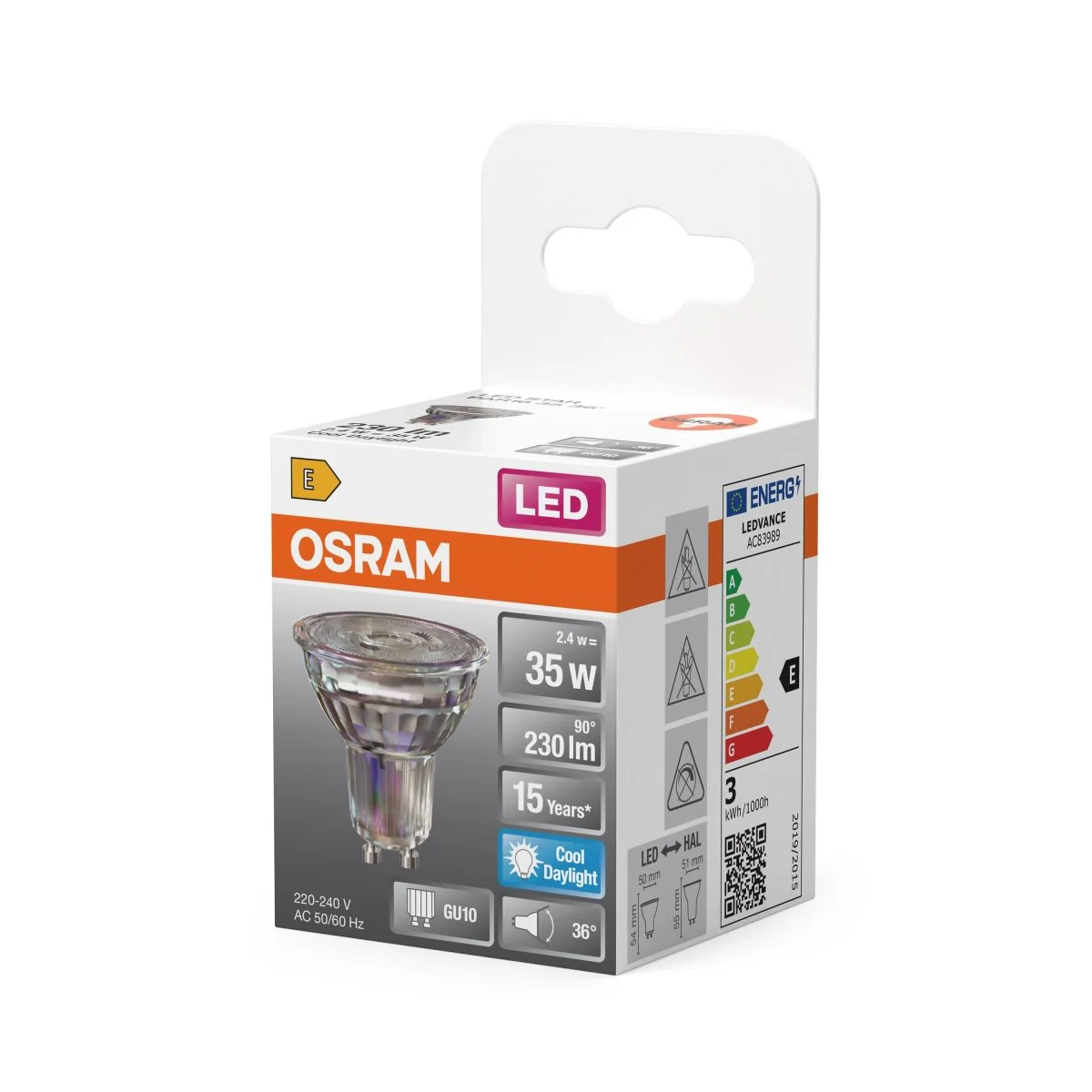 Żarówka LED OSRAM LED Star PAR16 35 36° 2.4W 865 GU10 - Image 2