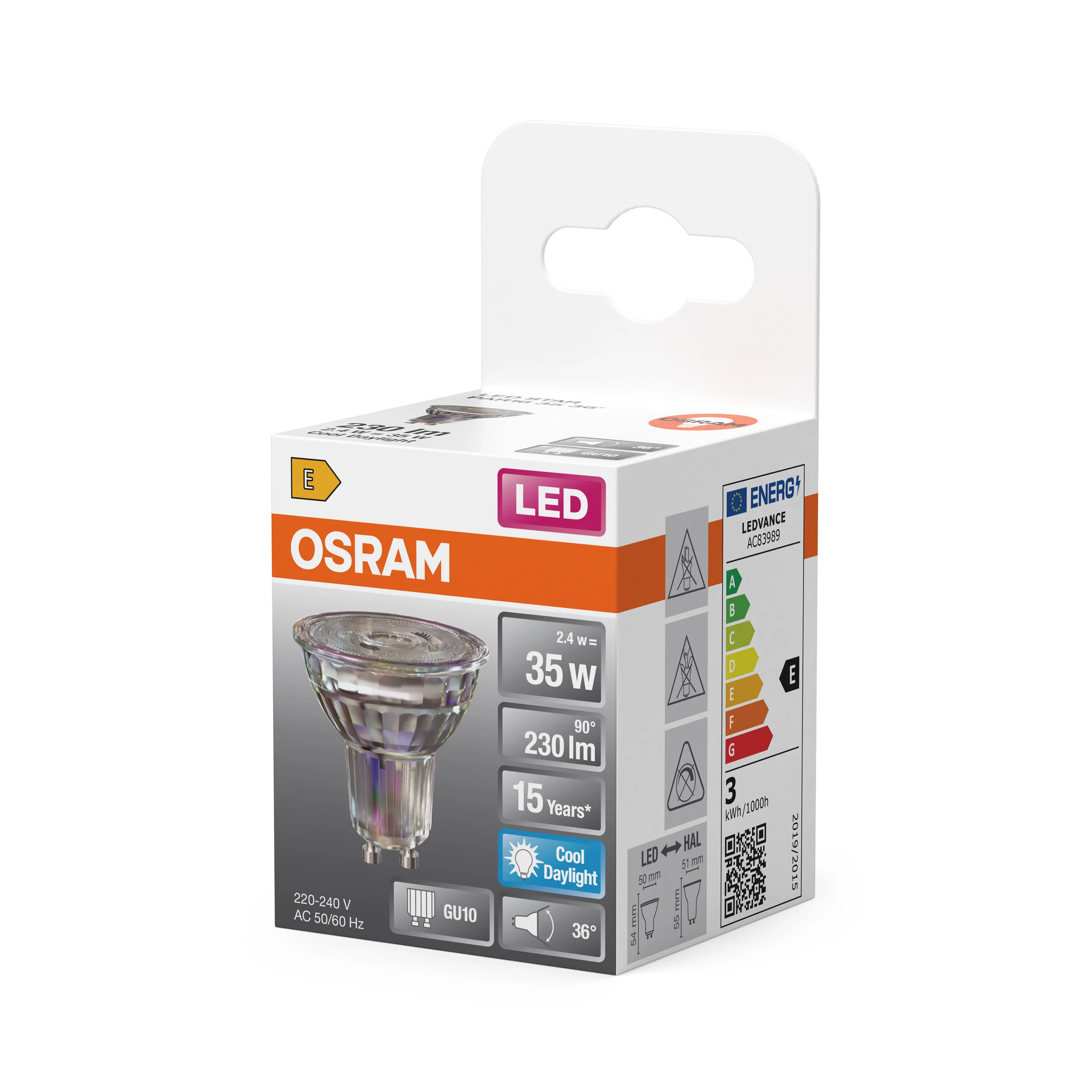 Żarówka LED OSRAM LED Star PAR16 35 36° 2.4W 865 GU10 - Image 5