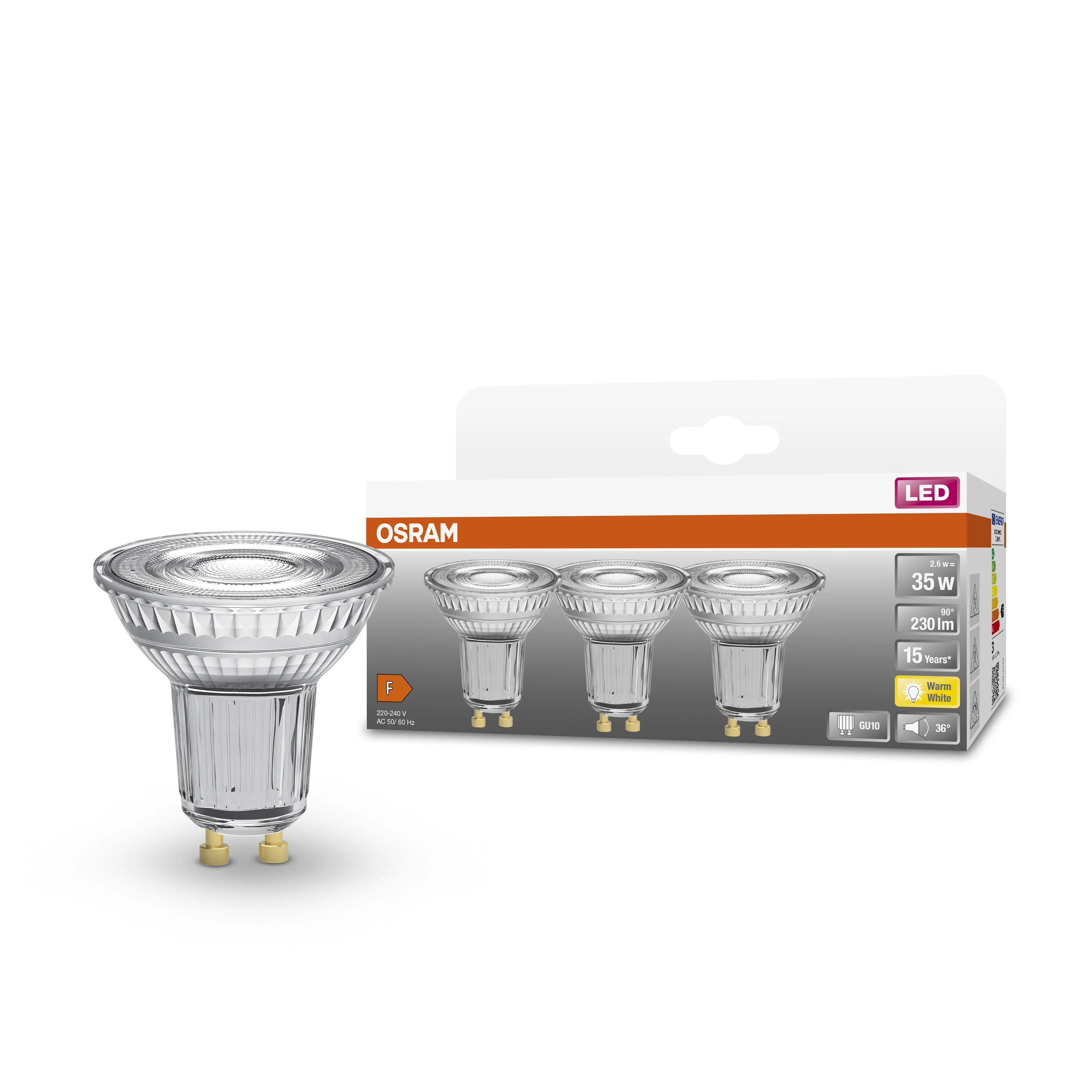 Żarówka LED OSRAM LED Star PAR16 35 36° 2.6W 827 GU10 - Image 4