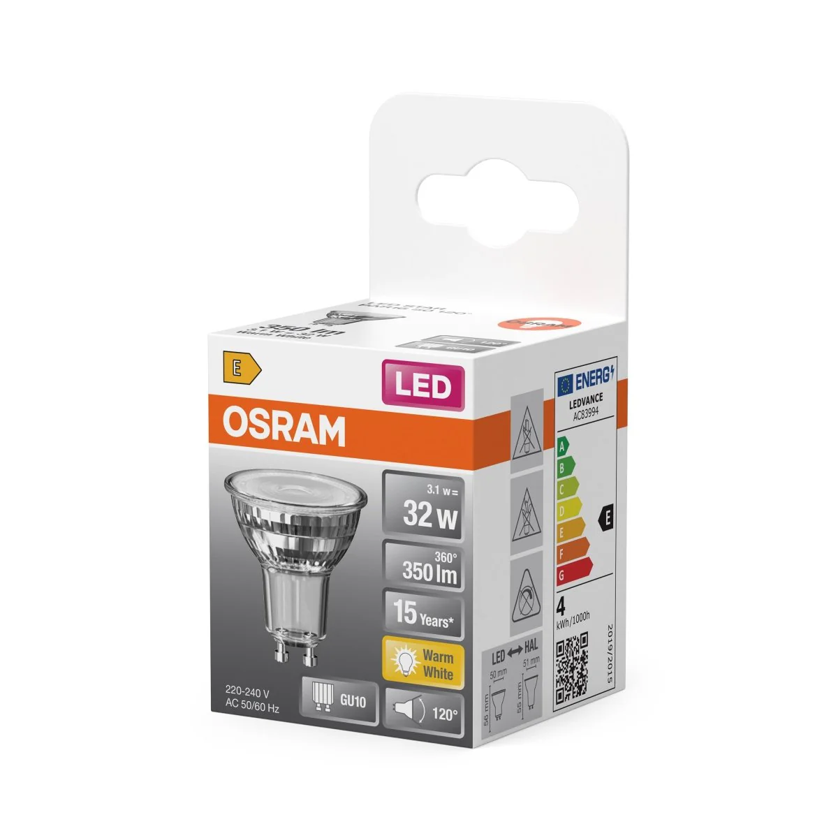Żarówka LED OSRAM LED Star PAR16 50 120° 3.1W 827 GU10 - Image 2