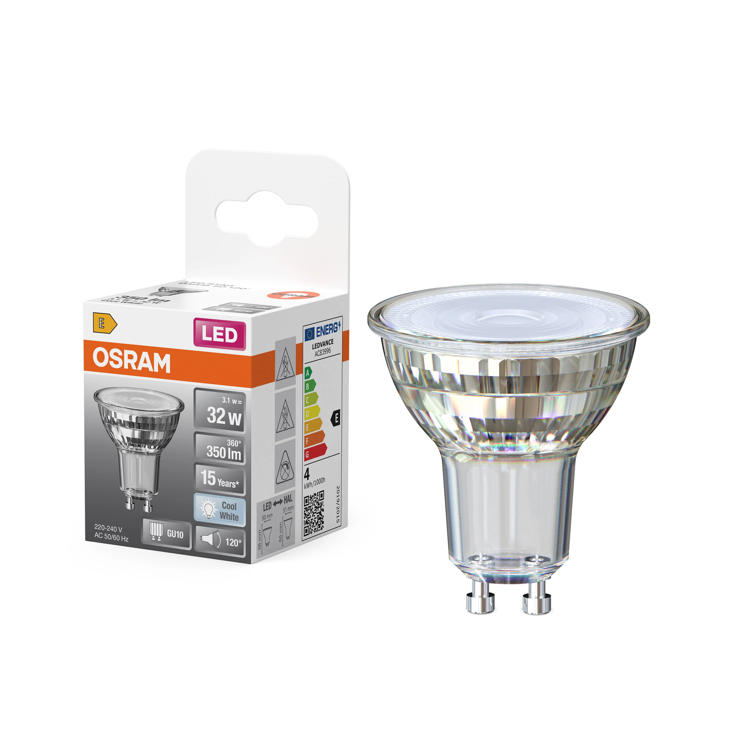 Żarówka LED OSRAM LED Star PAR16 50 120° 3.1W 840 GU10 - Image 4