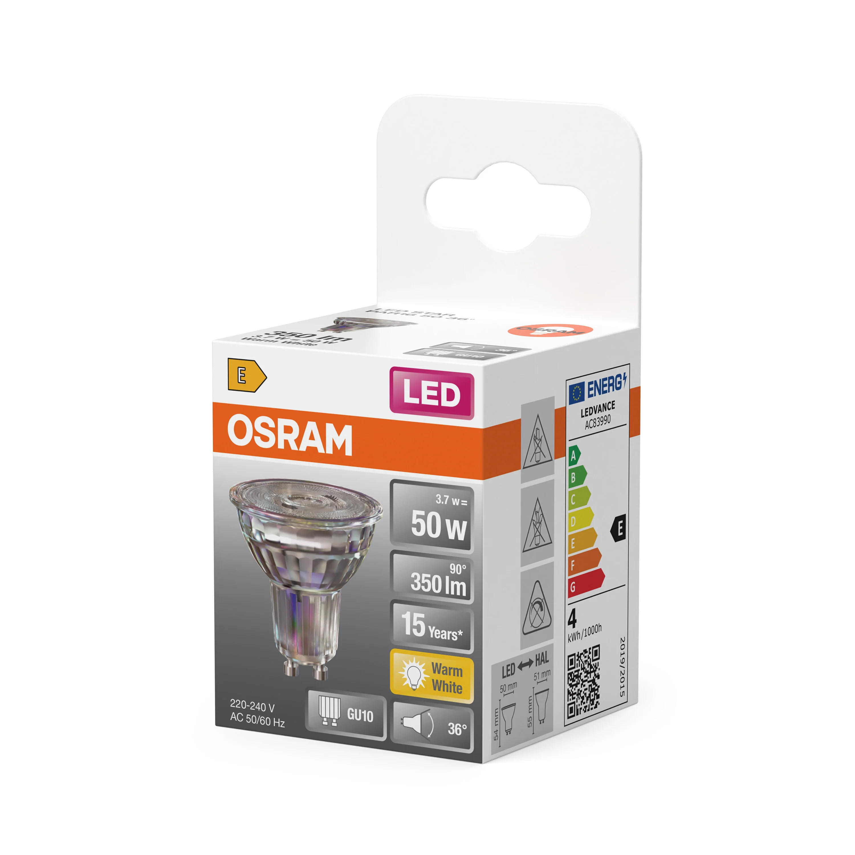 Żarówka LED OSRAM LED Star PAR16 50 36° 3.7W 827 GU10 ciepła - Image 5