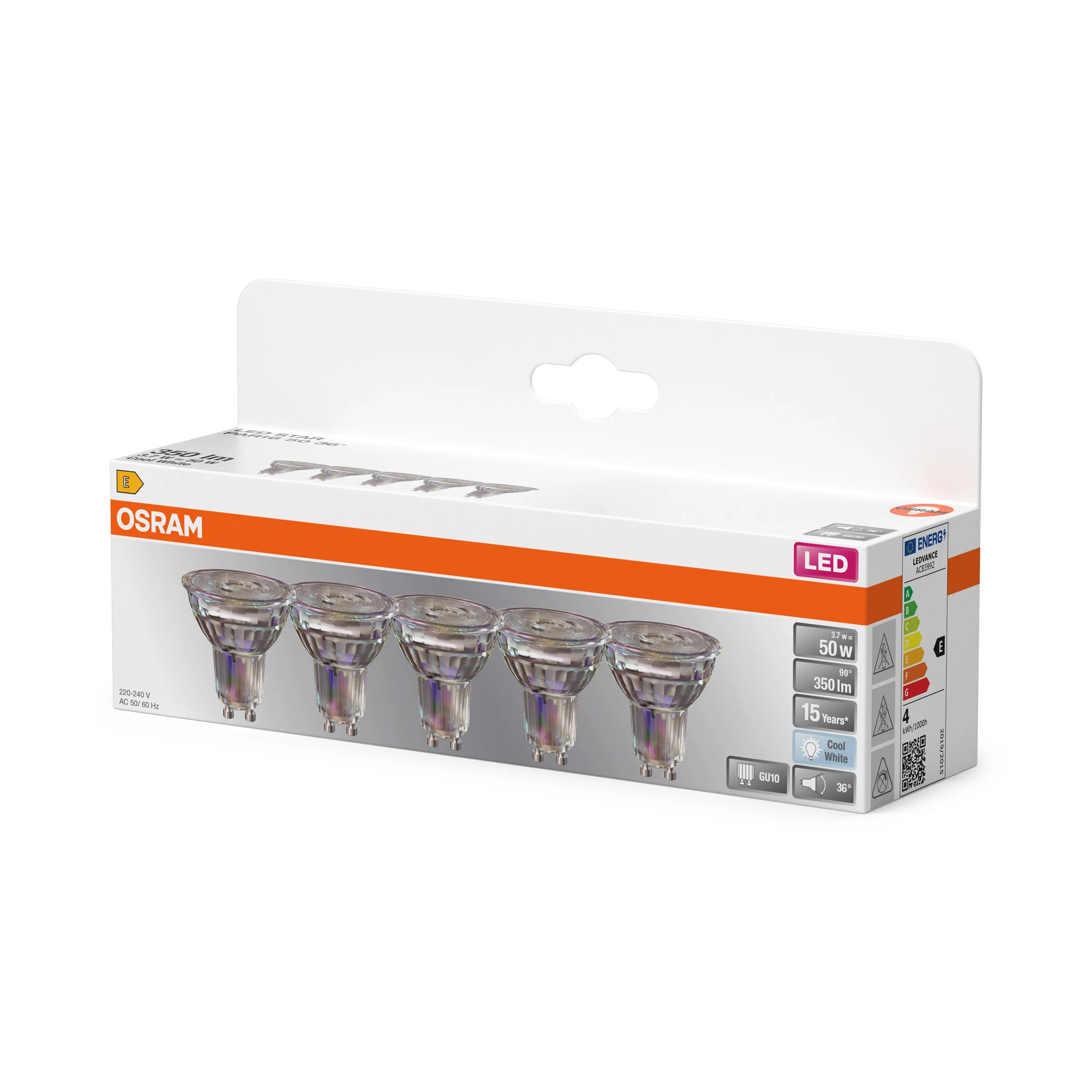 Żarówka LED OSRAM LED Star PAR16 50 36° 3.7W 840 GU10 neutralna reflektorowa - Image 5