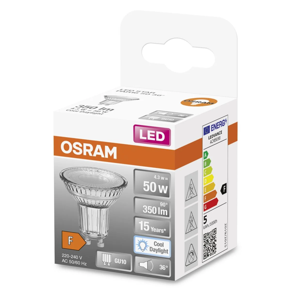 Żarówka LED OSRAM LED Star PAR16 50 36° 4.3W 865 GU10 - Image 2