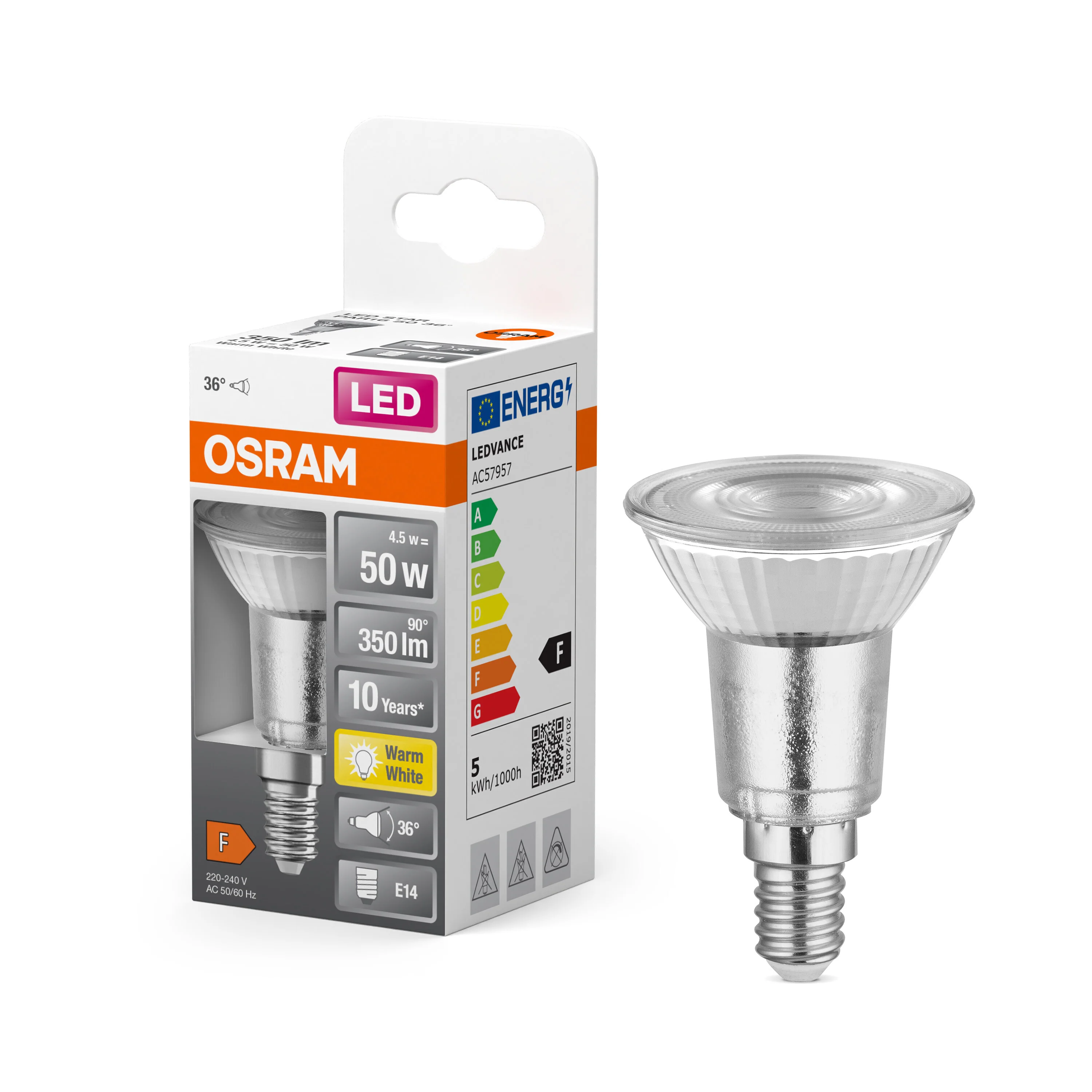 Żarówka LED OSRAM LED Star PAR16 50 36° 4.5W 827 E14 - Image 4