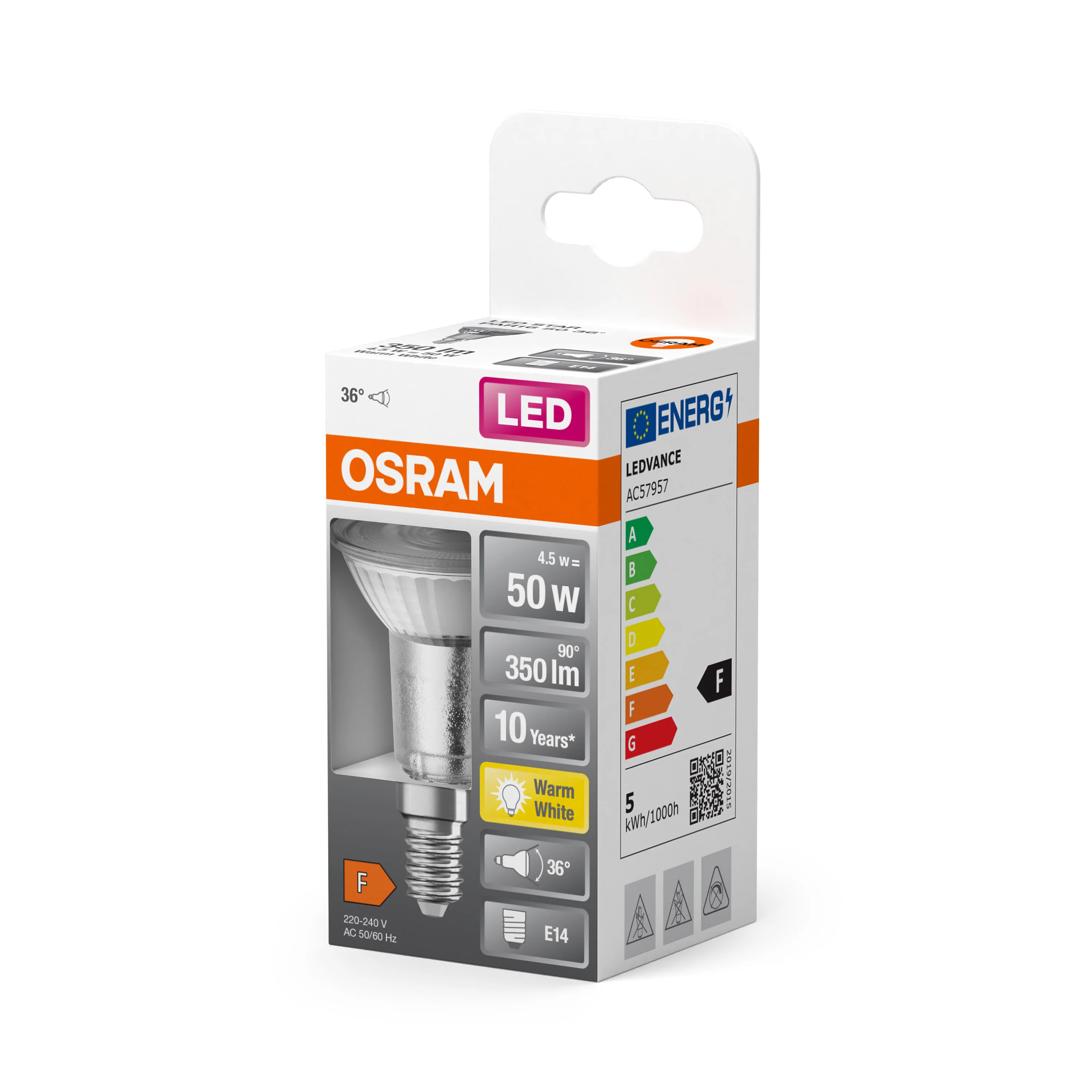 Żarówka LED OSRAM LED Star PAR16 50 36° 4.5W 827 E14 - Image 5