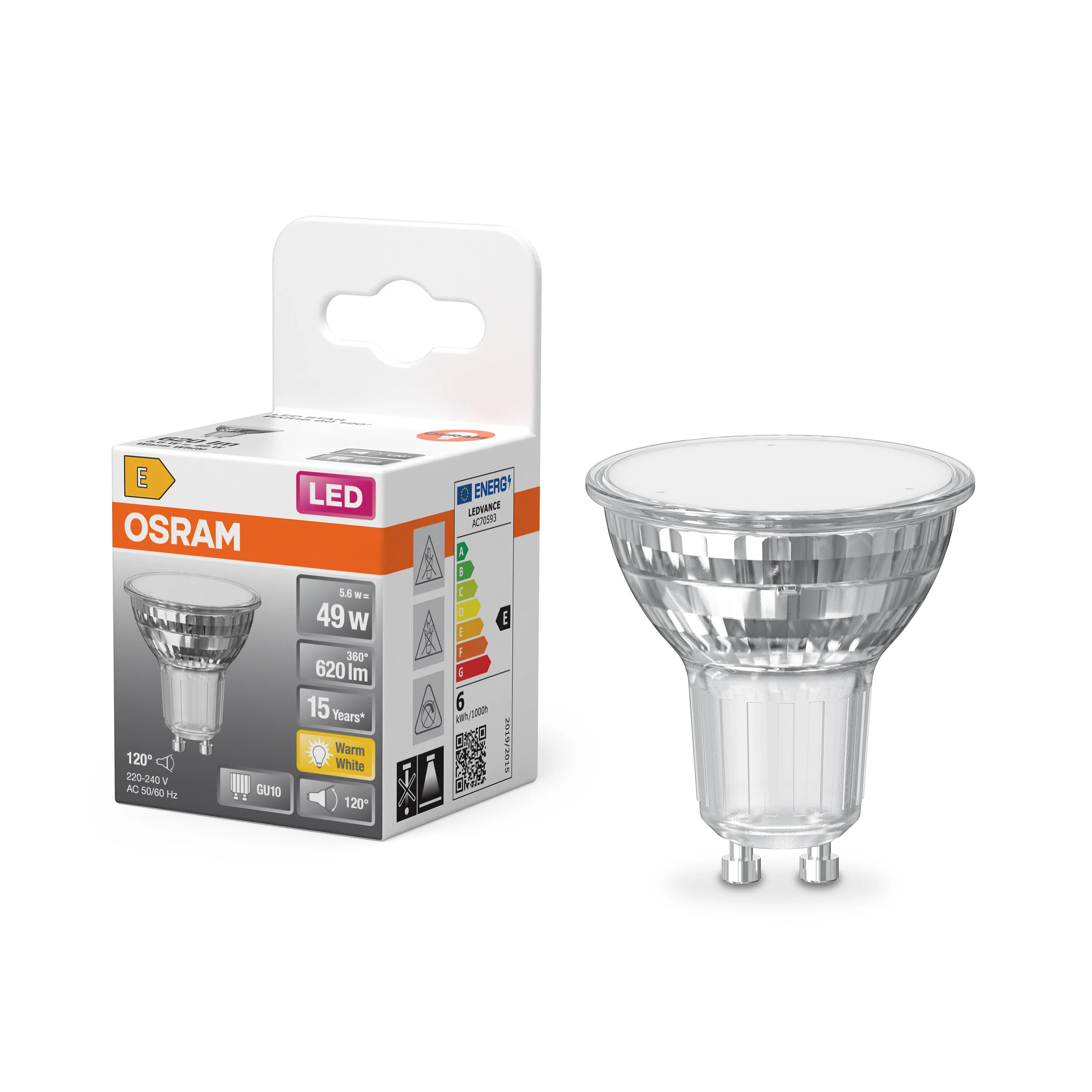 Żarówka LED OSRAM LED Star PAR16 80 120° 5.6W 827 GU10 - Image 4
