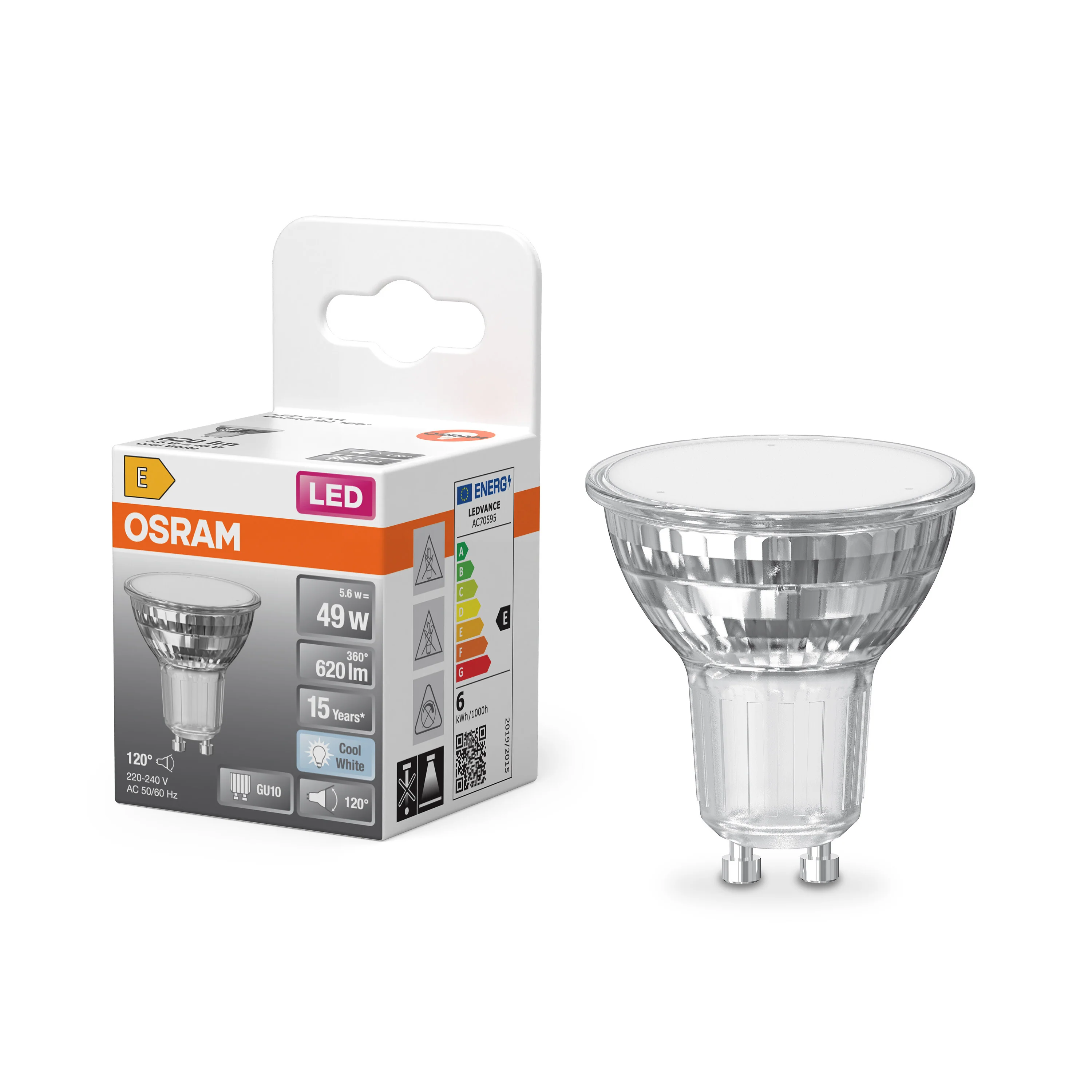 Żarówka LED OSRAM LED Star PAR16 80 120° 5.6W 840 GU10 - Image 4
