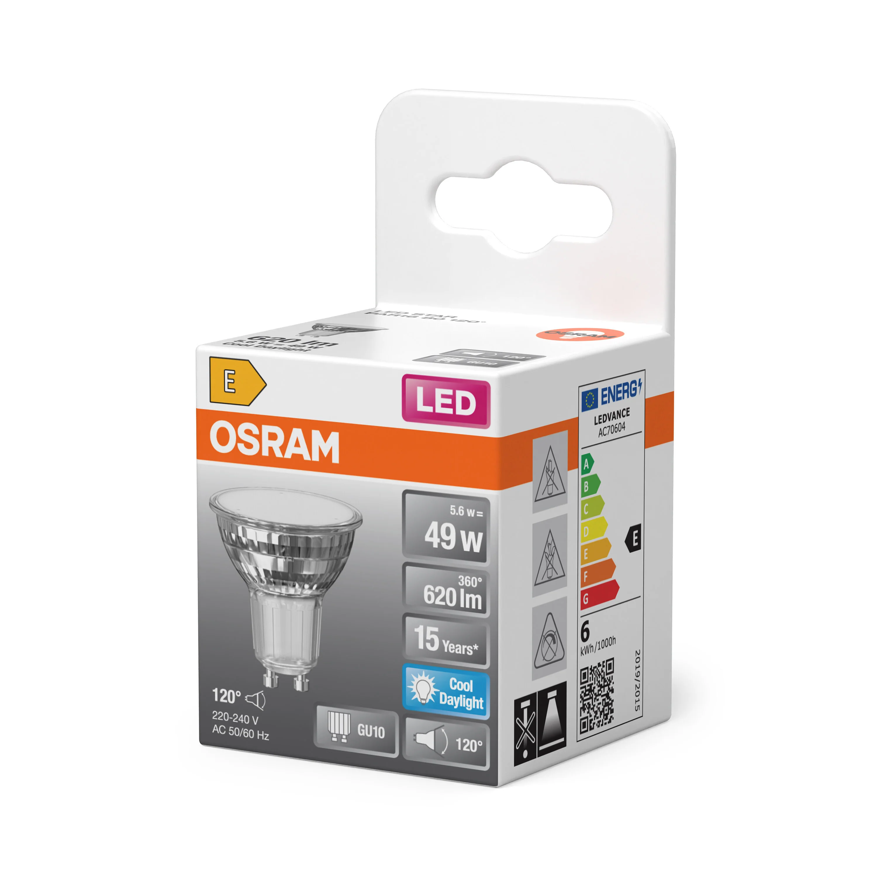 Żarówka LED OSRAM LED Star PAR16 80 120° 5.6W 865 GU10 - Image 5