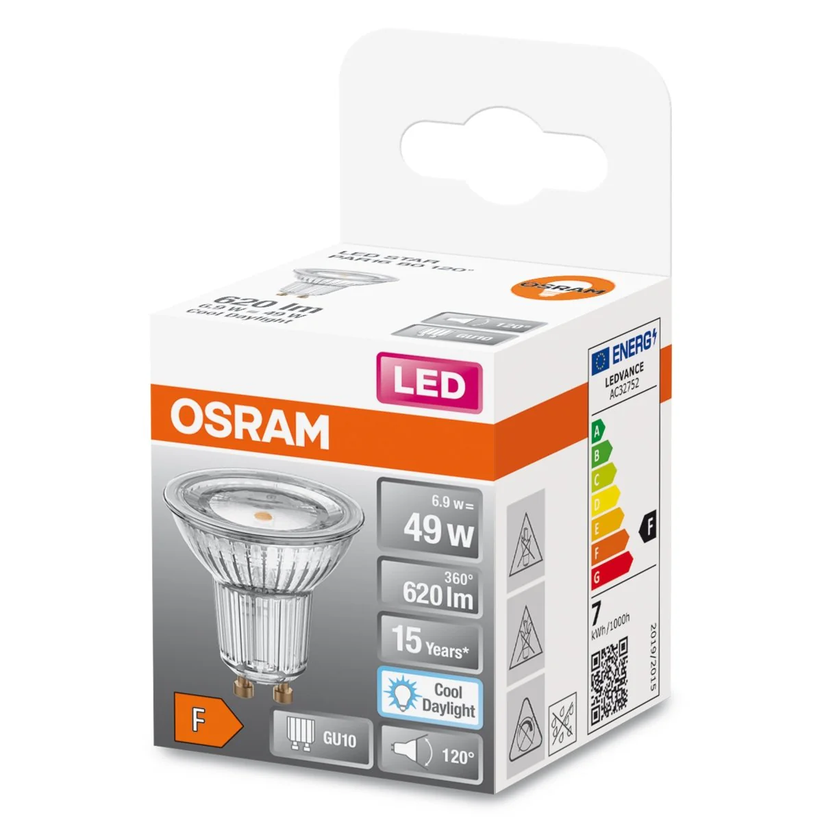 Żarówka LED OSRAM LED Star PAR16 80 120° 6.9W 865 GU10 - Image 2