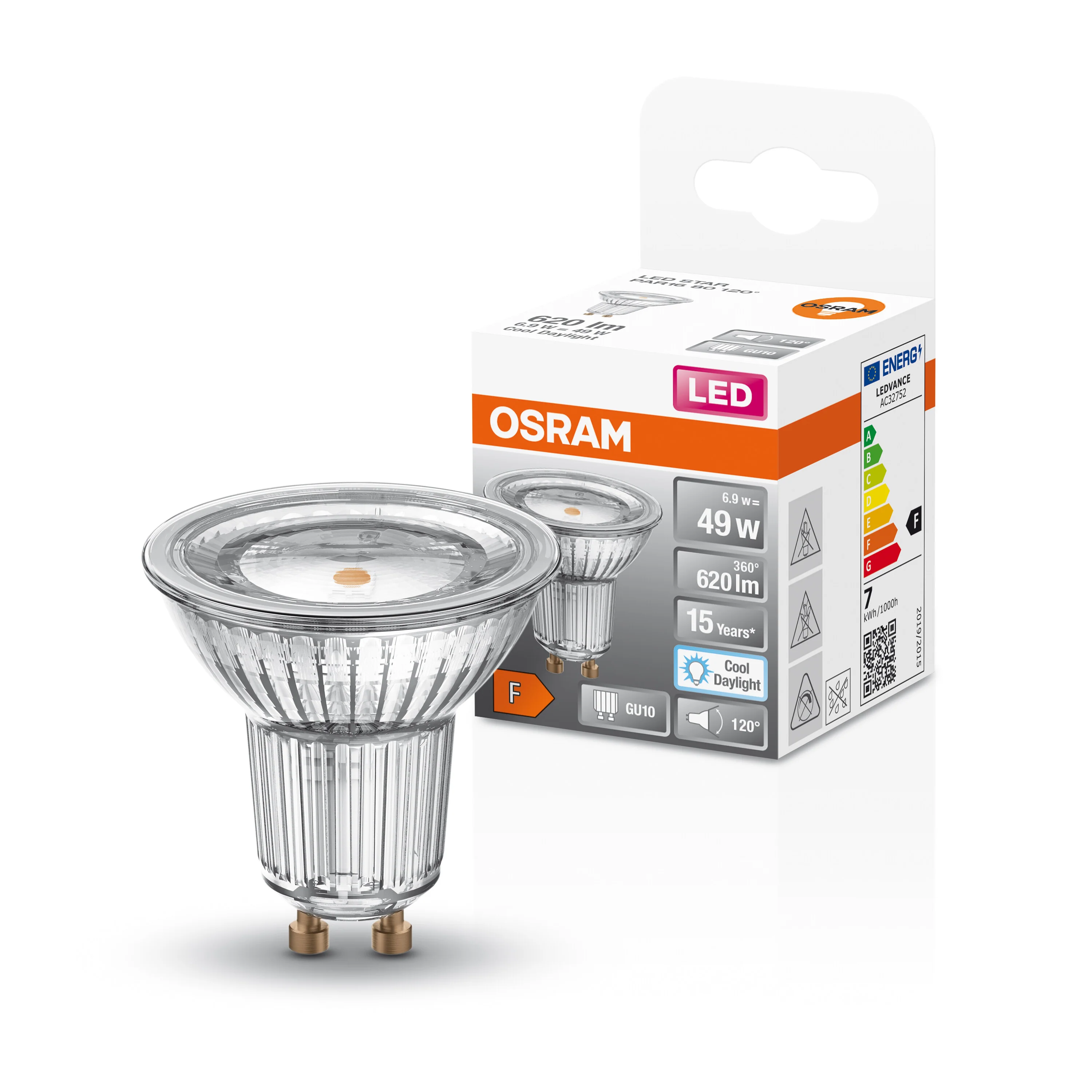 Żarówka LED OSRAM LED Star PAR16 80 120° 6.9W 865 GU10 - Image 4