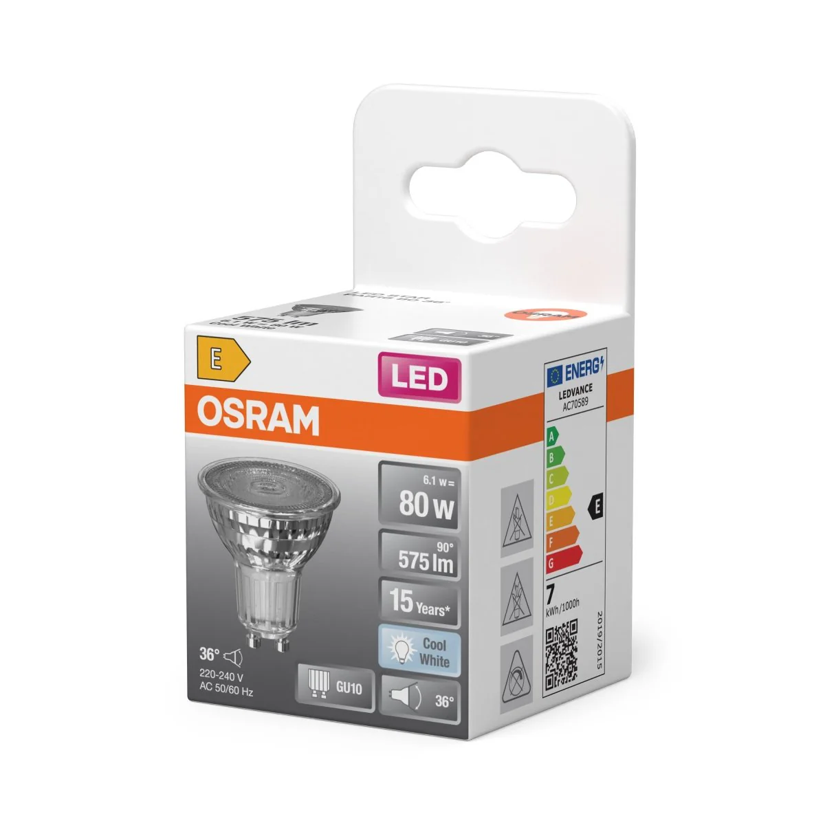 Żarówka LED OSRAM LED Star PAR16 80 36° 6.1W 840 GU10 - Image 2