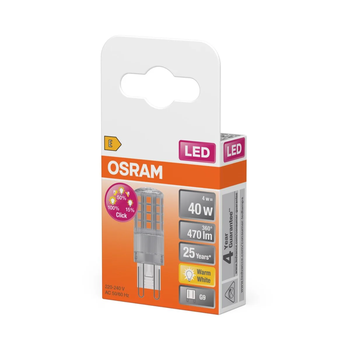 Żarówka LED OSRAM LED Star PIN 40 320° 4W 827 G9 3step DIM - Image 2