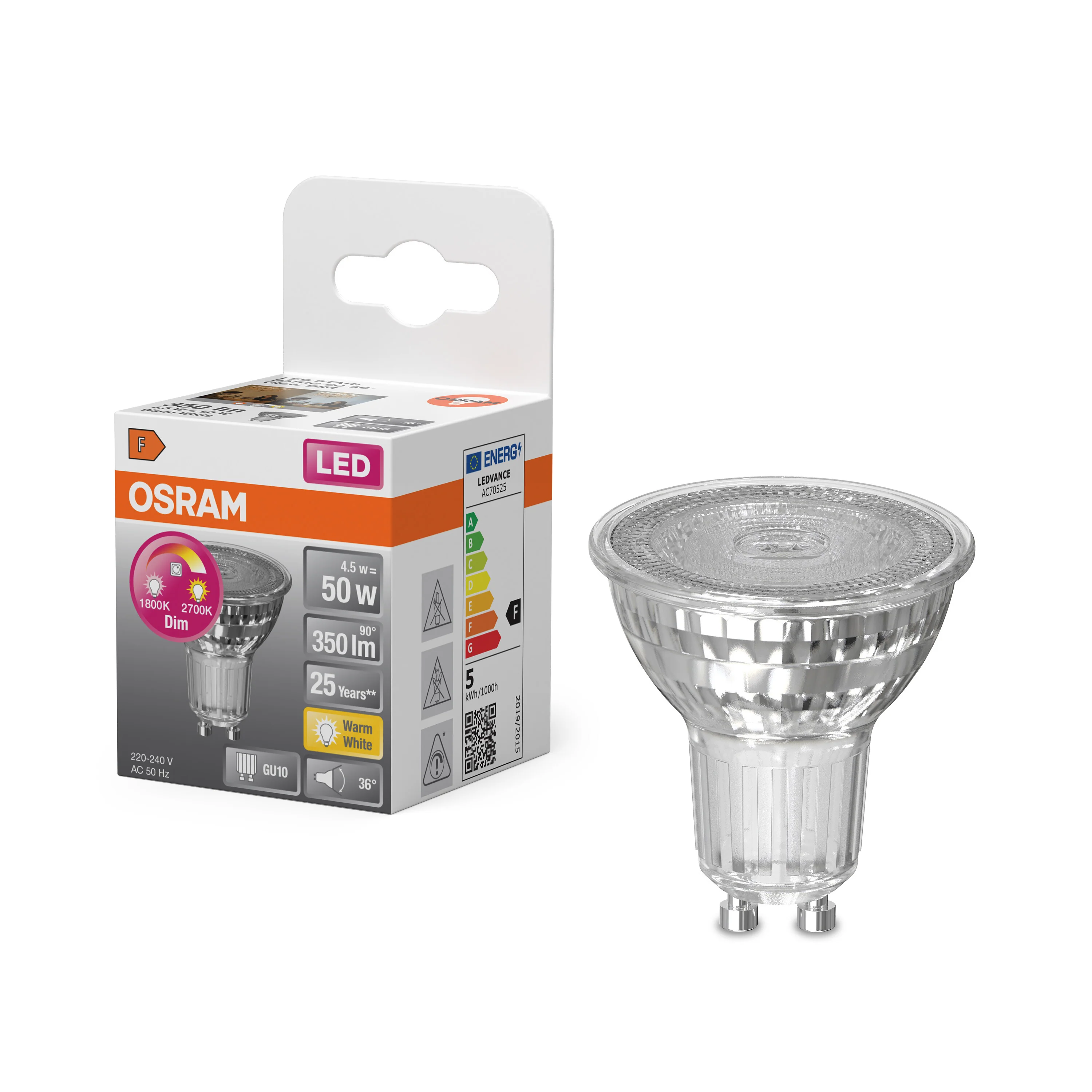 Żarówka LED OSRAM LED Star Plus PAR 16 50 36° DIM 4.5W 827 GU10 - Image 4