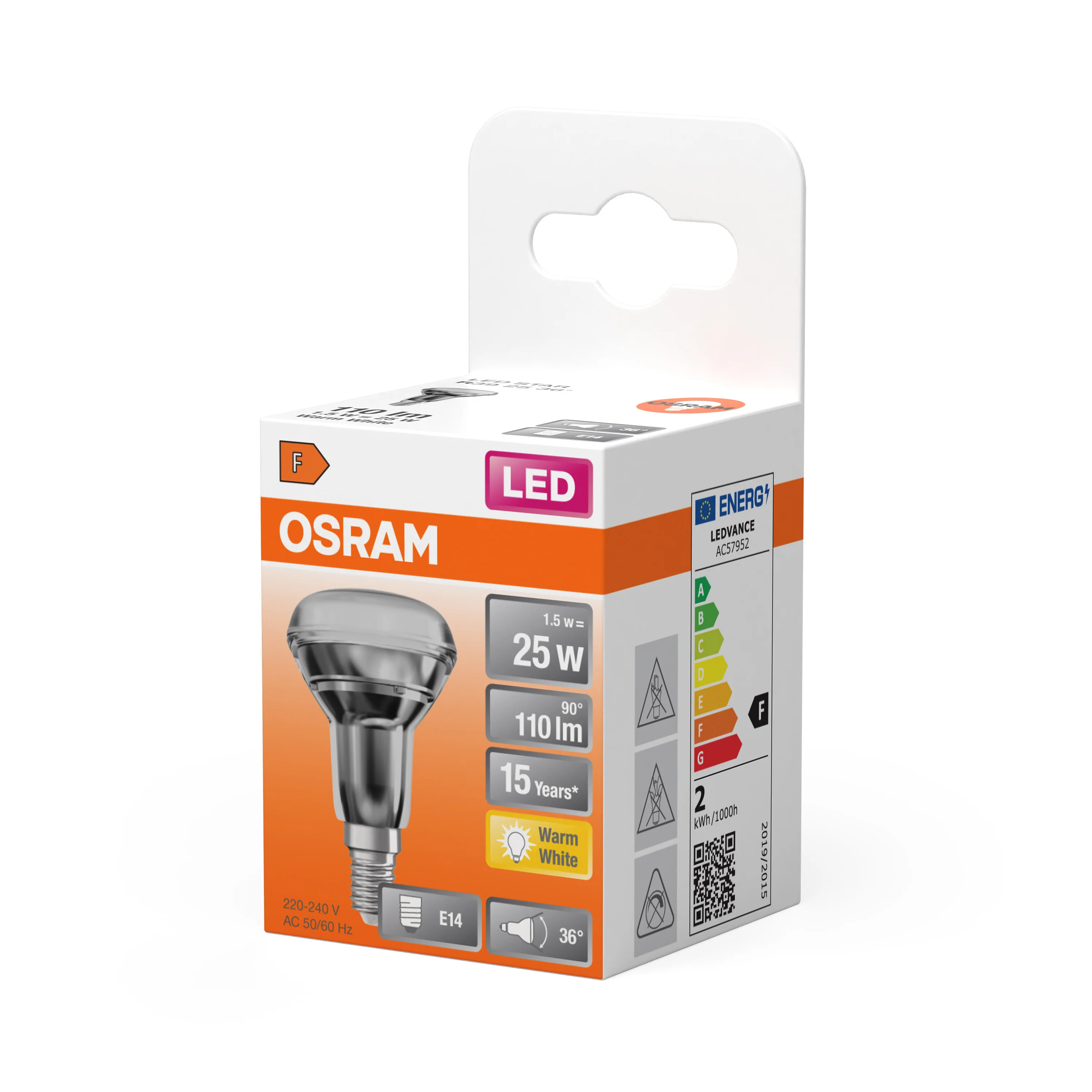 Żarówka LED OSRAM LED Star R39 25 36° 1.5W 827 E14 - Image 5