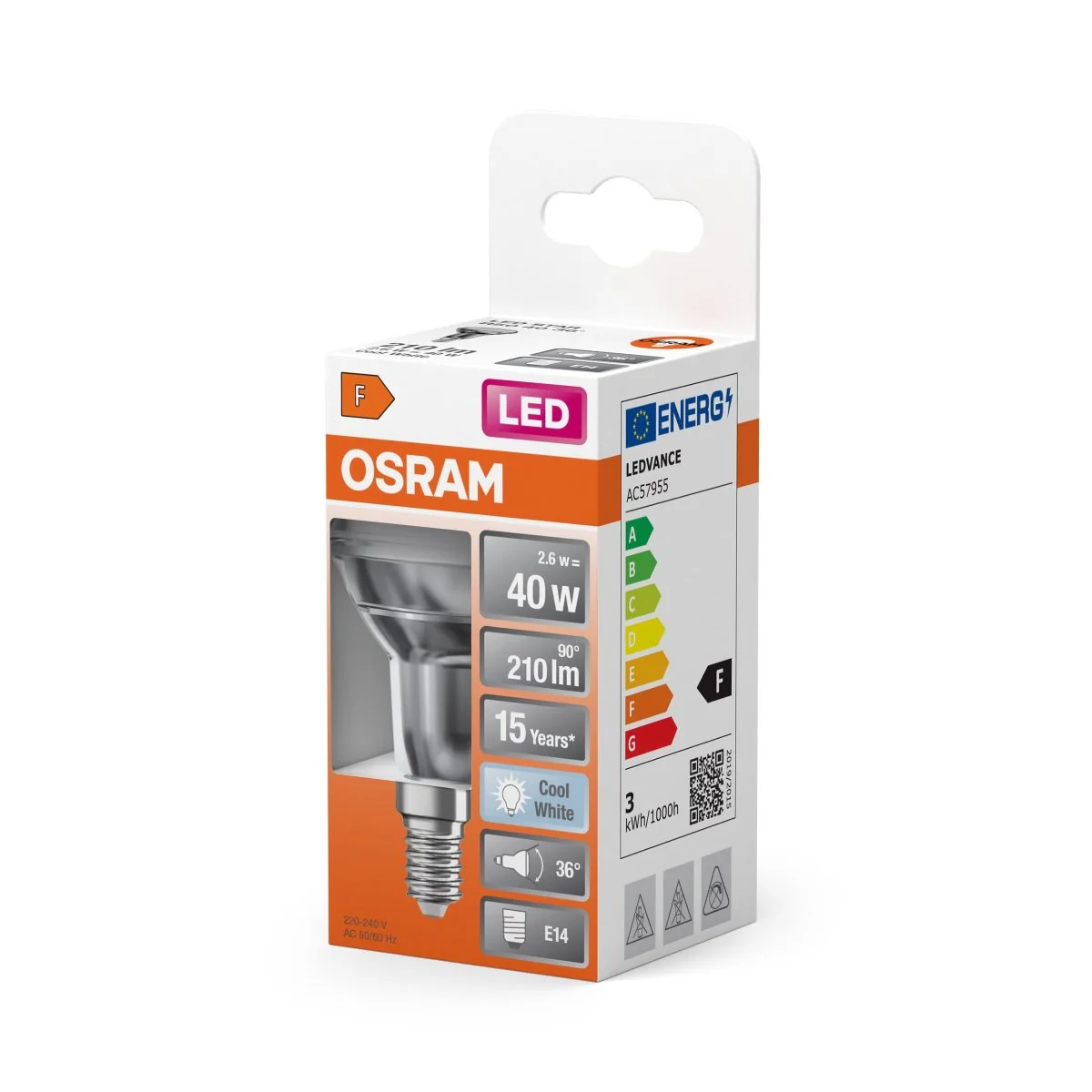 Żarówka LED OSRAM LED Star R50 40 36° 2.6W 840 E14 - Image 2
