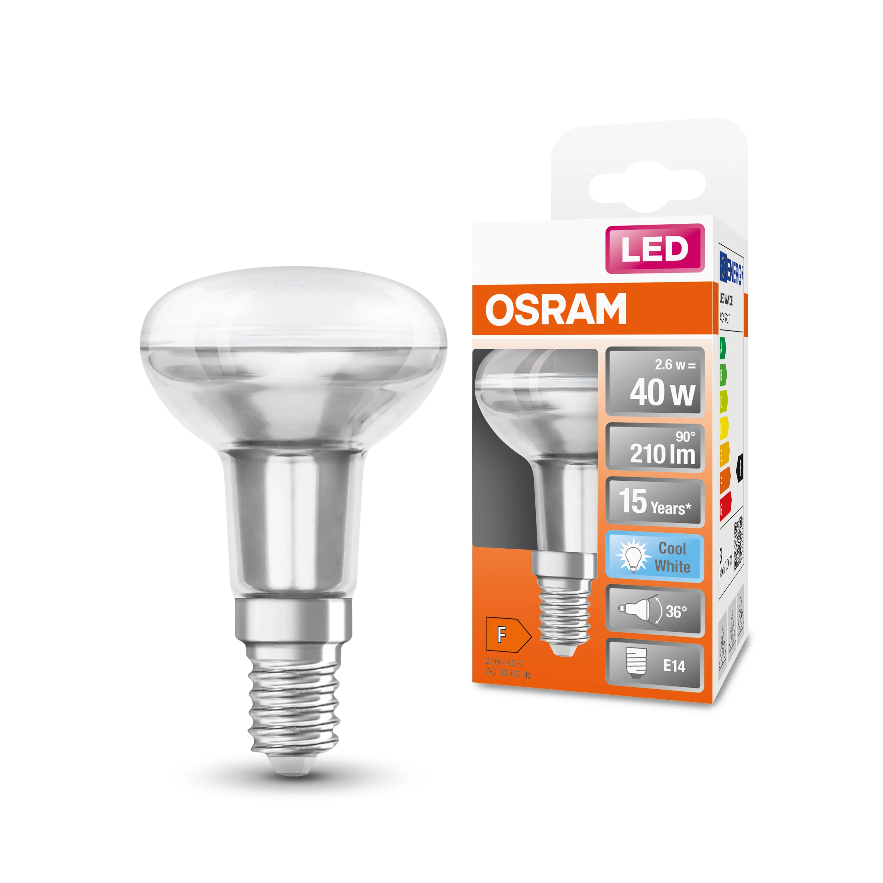 Żarówka LED OSRAM LED Star R50 40 36° 2.6W 840 E14 - Image 4