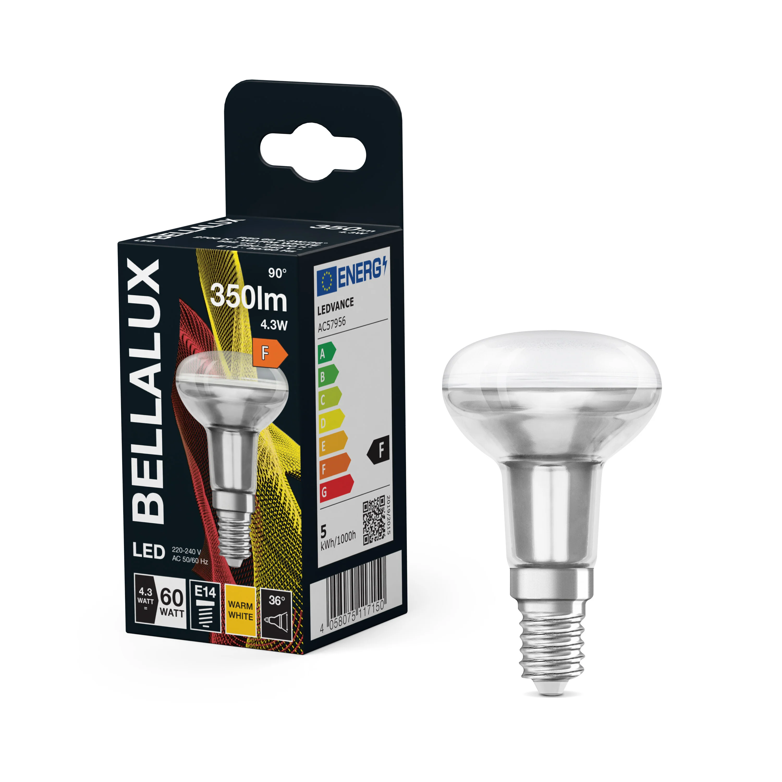 Żarówka LED OSRAM LED Star R50 60 36° 4.3W 827 E14 - Image 4