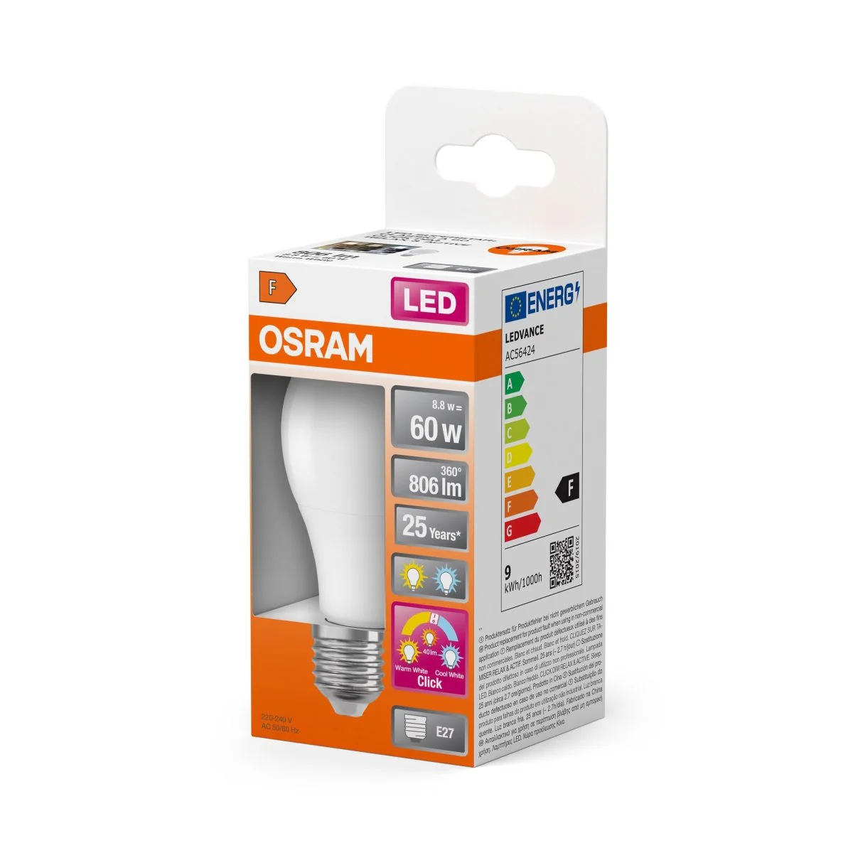Żarówka LED OSRAM LED Superstar classic A 60 Relax/Active/Sleep  8.8W 827/840 Frosted E27 3x click - Image 2