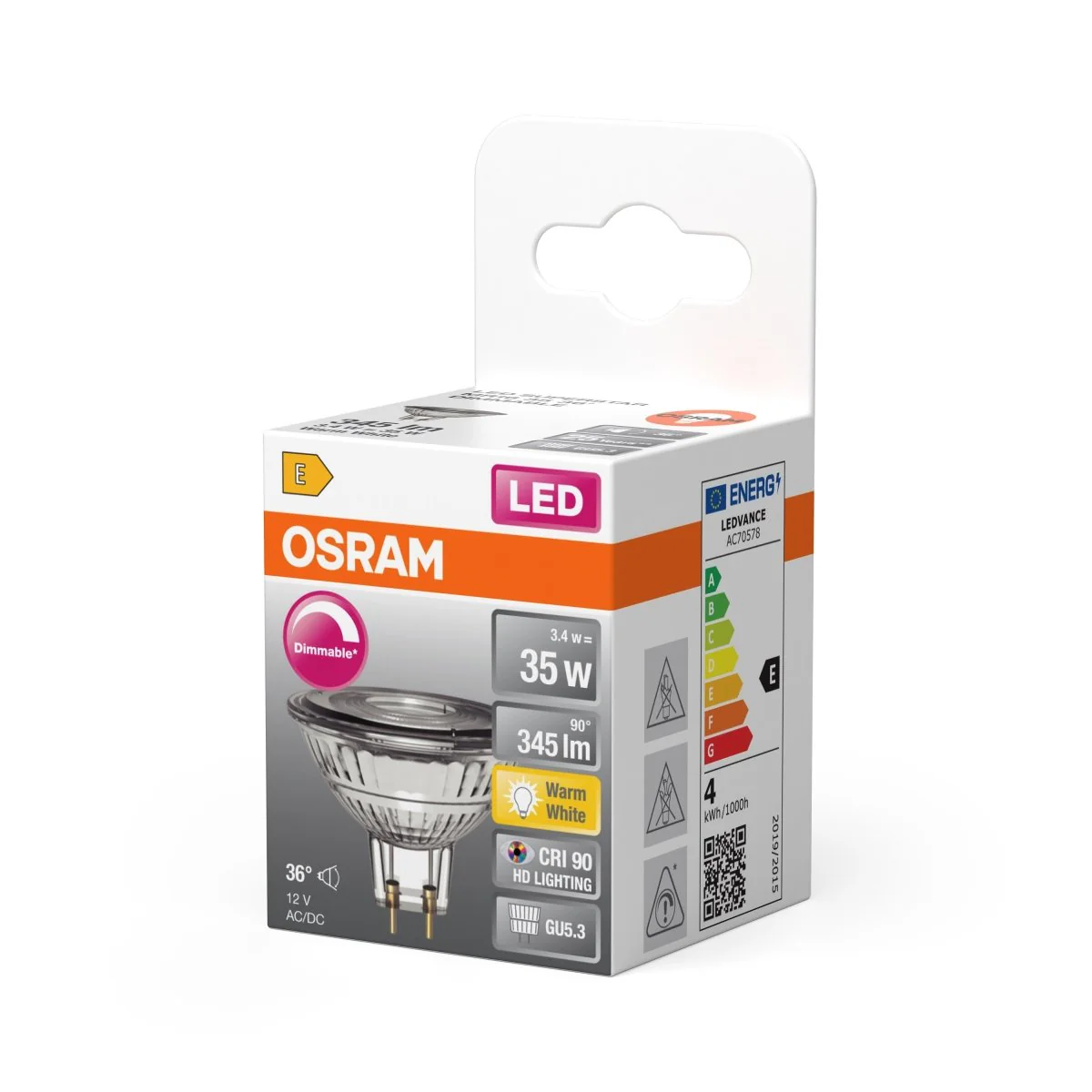 Żarówka LED OSRAM LED Superstar MR16 35 36° DIM 3.4W 927 GU5.3  ciepła - Image 2