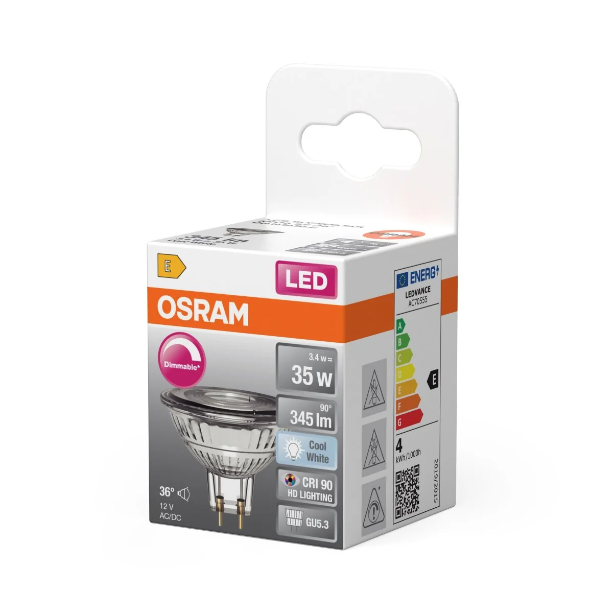 Żarówka LED OSRAM LED Superstar MR16 35 36° DIM 3.4W 940 GU5.3 - Image 2