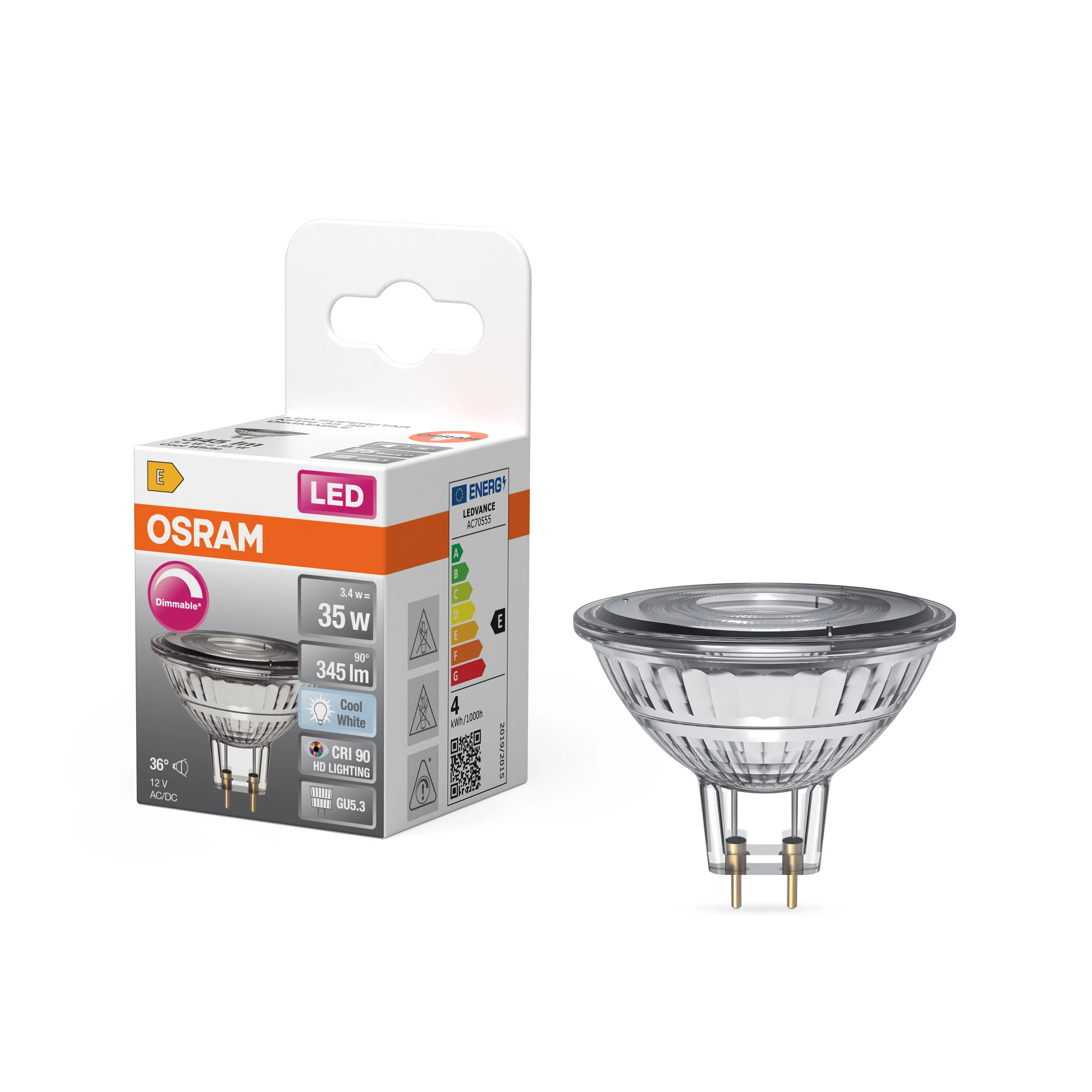 Żarówka LED OSRAM LED Superstar MR16 35 36° DIM 3.4W 940 GU5.3 - Image 4