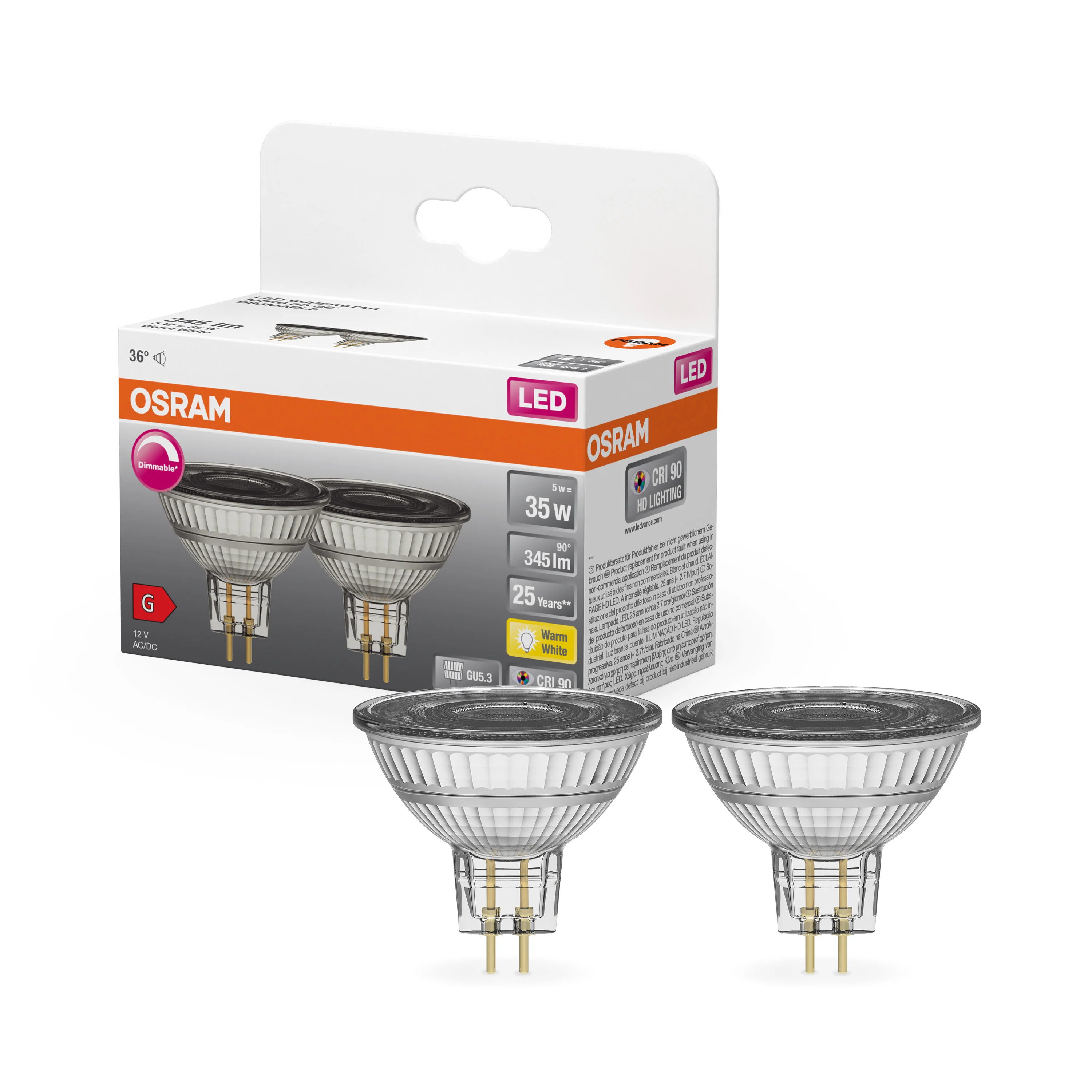 Żarówka LED OSRAM LED Superstar MR16 35 36° DIM 5W 927 GU5.3 - Image 4