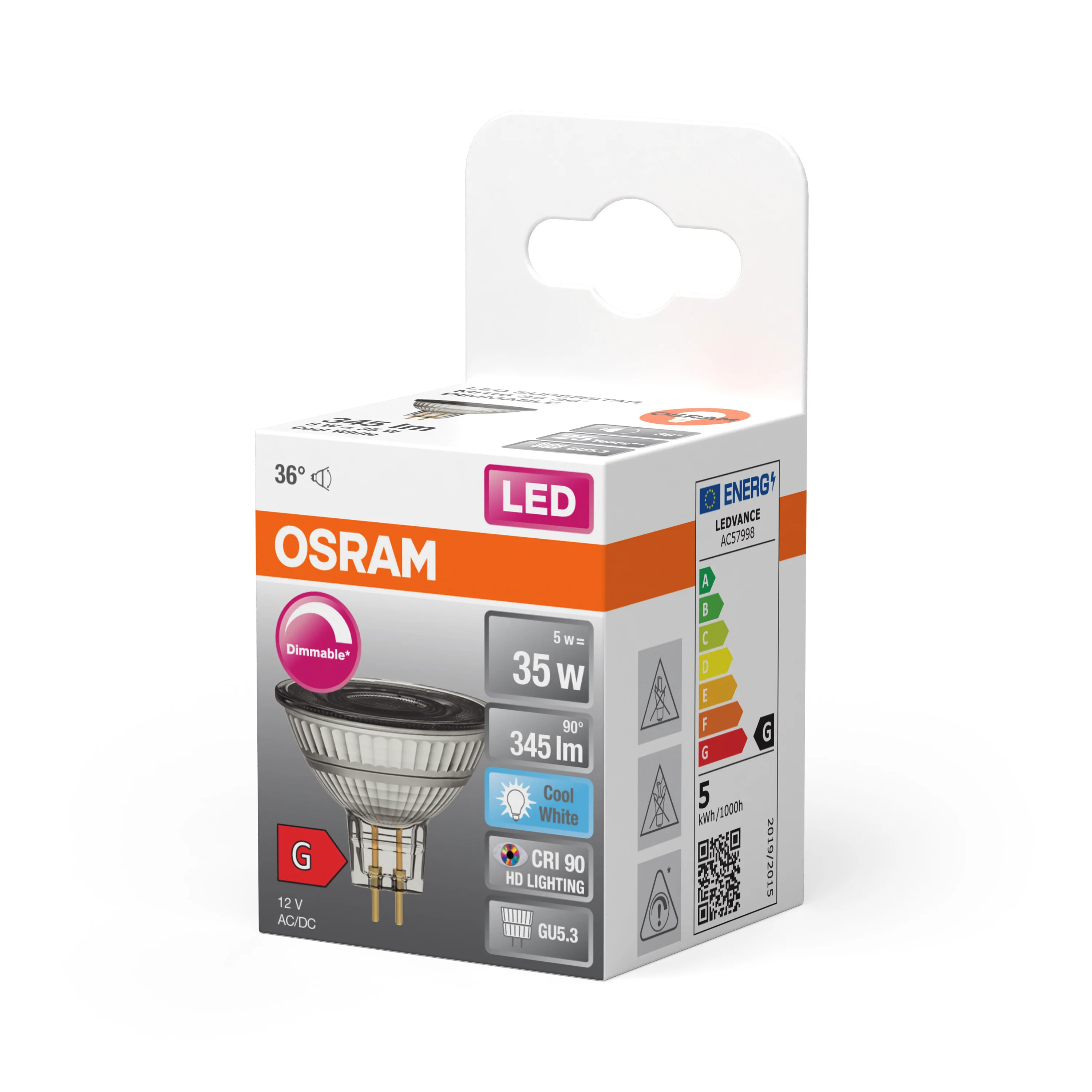Żarówka LED OSRAM LED Superstar MR16 35 36° DIM 5W 940 GU5.3 - Image 5