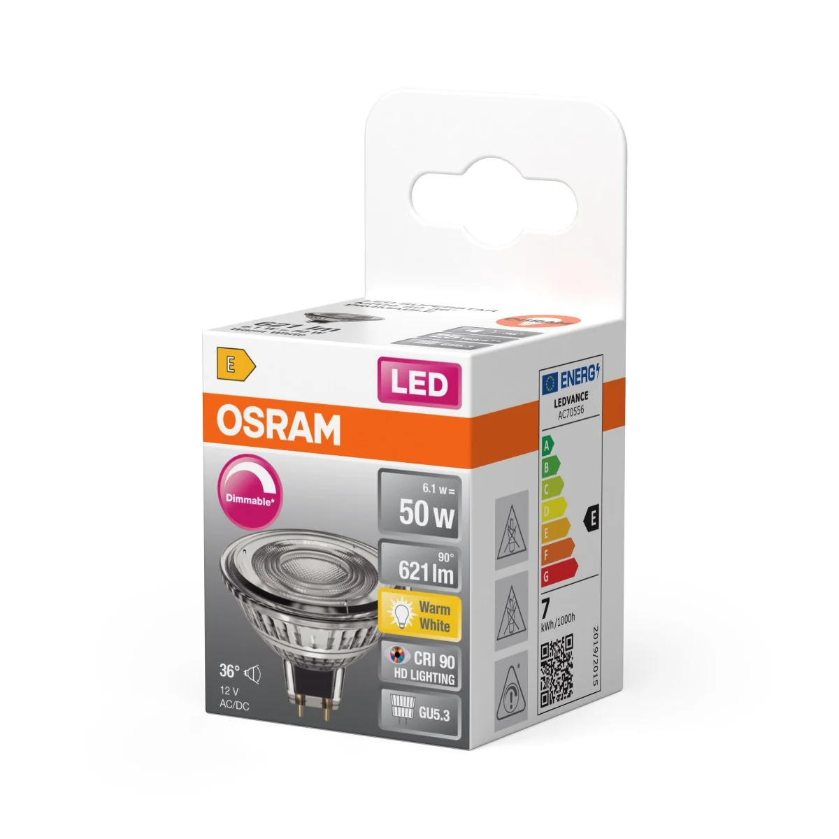 Żarówka LED OSRAM LED Superstar MR16 50 36° DIM 6.1W 927 GU5.3 - Image 2