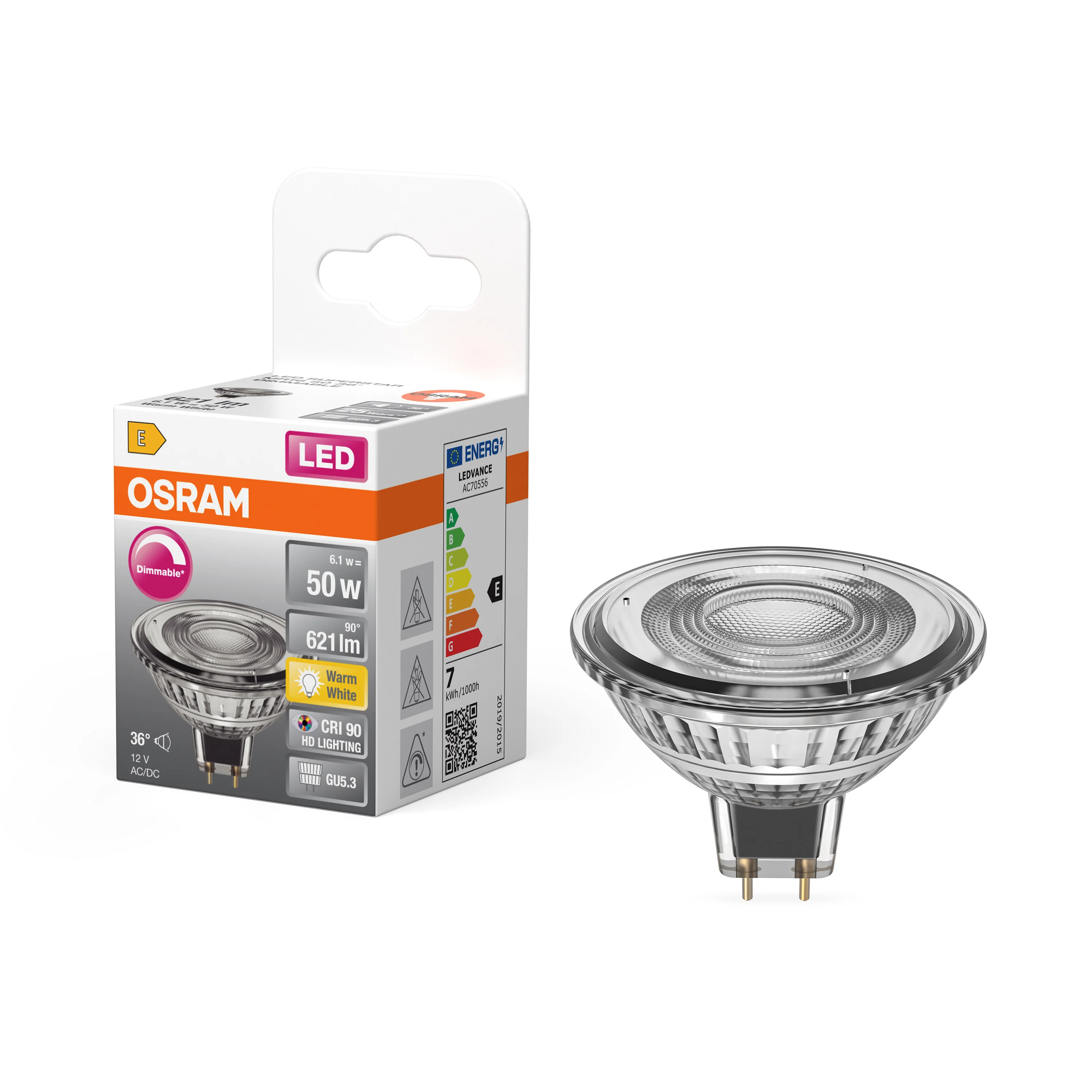 Żarówka LED OSRAM LED Superstar MR16 50 36° DIM 6.1W 927 GU5.3 - Image 4
