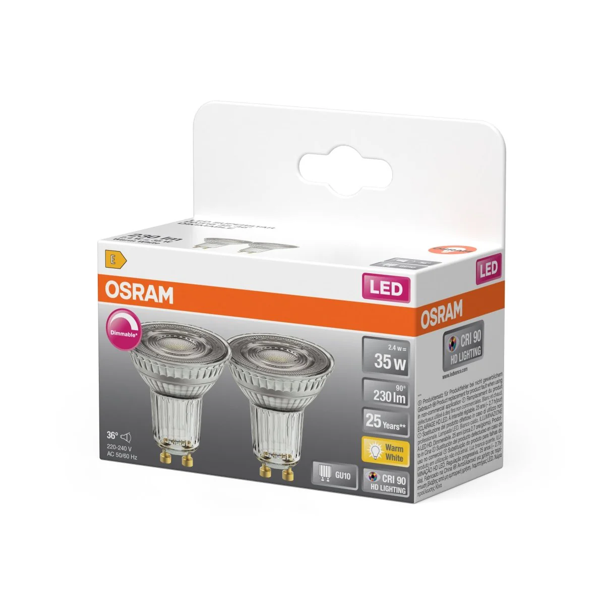 Żarówka LED OSRAM LED Superstar PAR 16 35 36° DIM 2.4W 927 GU10 - Image 2