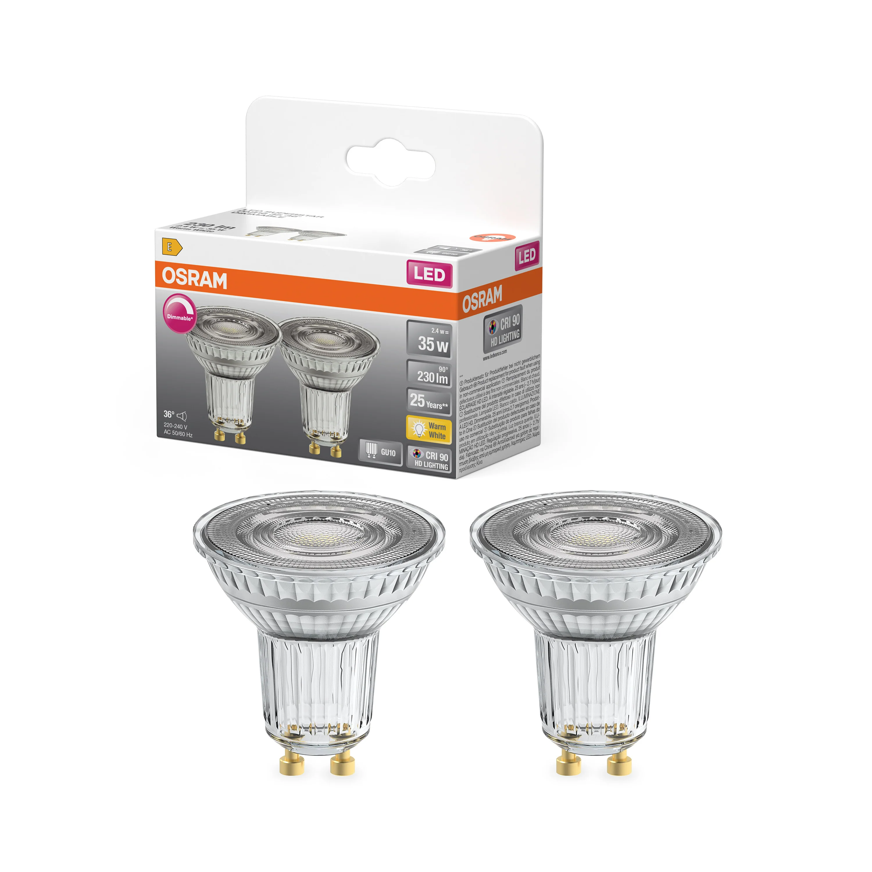 Żarówka LED OSRAM LED Superstar PAR 16 35 36° DIM 2.4W 927 GU10 - Image 4