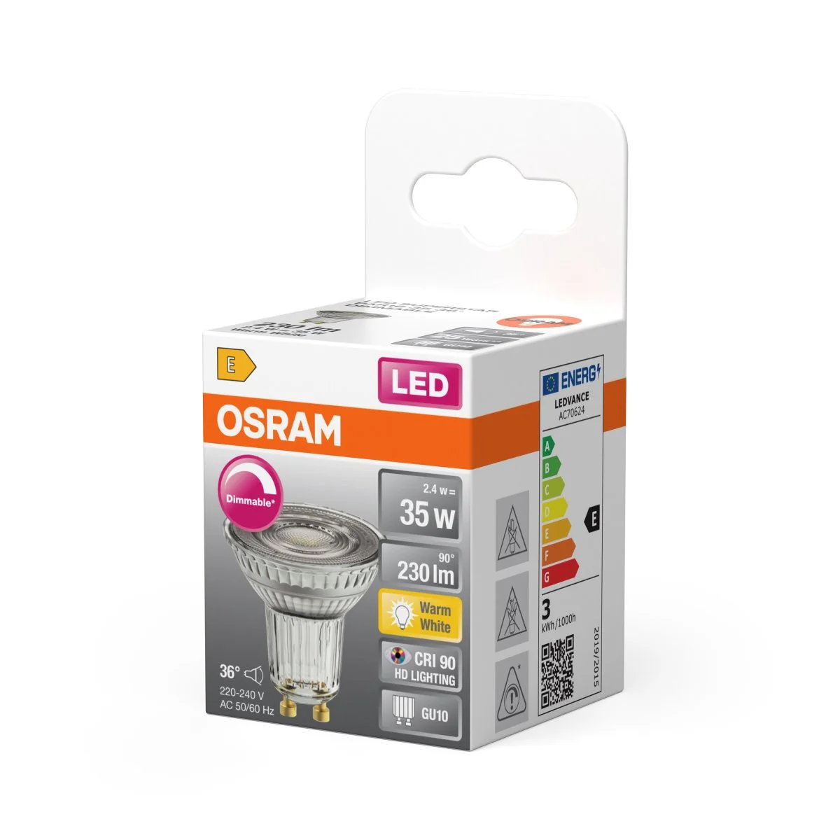 Żarówka LED OSRAM LED Superstar PAR 16 35 36° DIM 2.4W 927 GU10 ciepła - Image 2