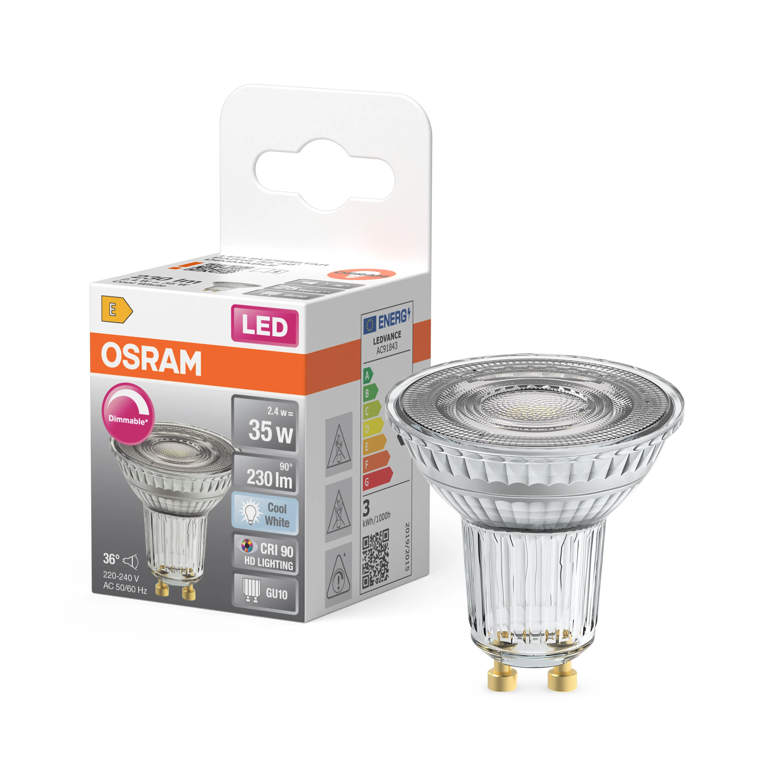 Żarówka LED OSRAM LED Superstar PAR 16 35 36° DIM 2.4W 940 GU10 - Image 4