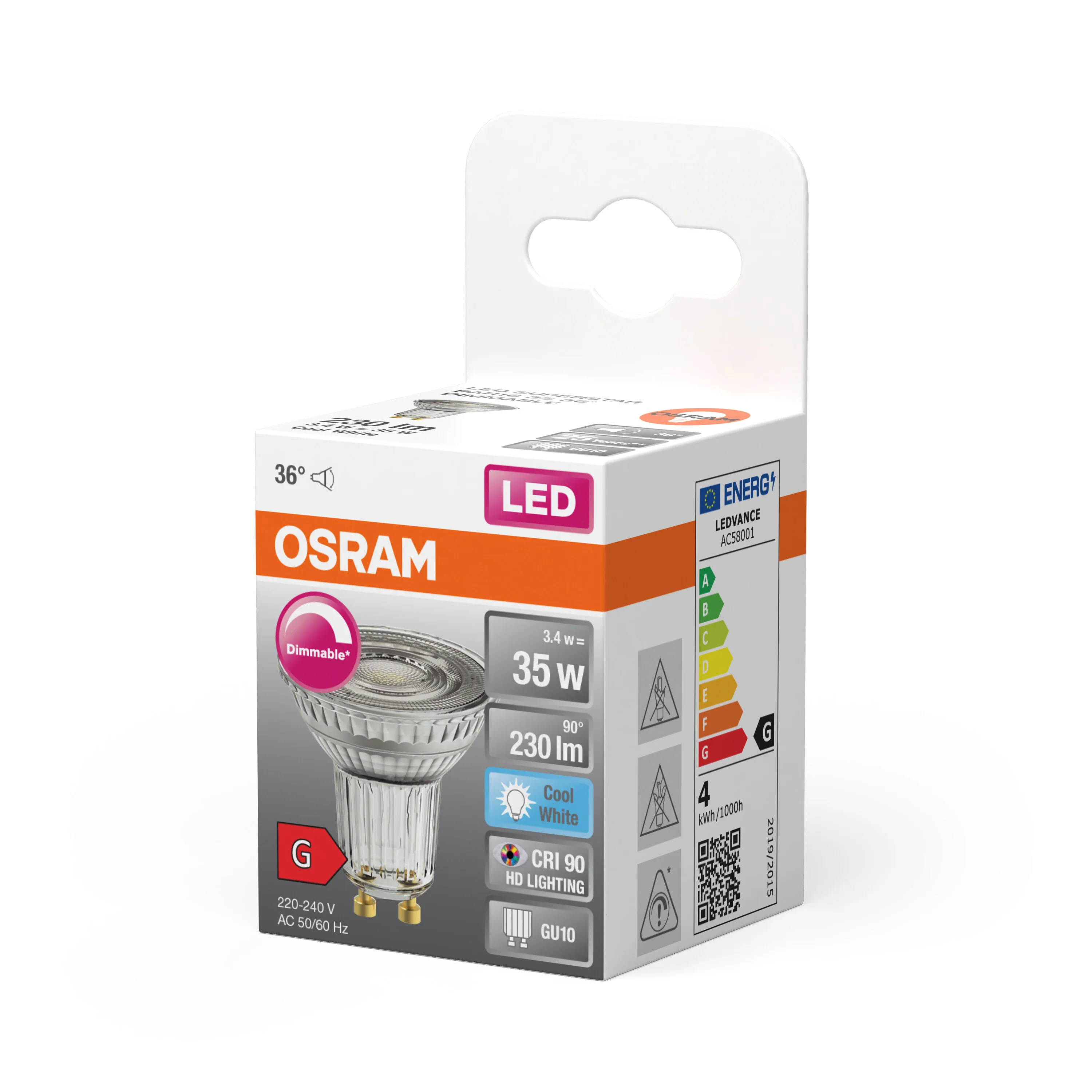 Żarówka LED OSRAM LED Superstar PAR 16 35 36° DIM 3.4W 940 GU10 - Image 5