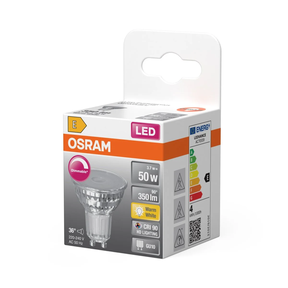 Żarówka LED OSRAM LED Superstar PAR 16 50 36° DIM 3.7W 927 GU10 ciepła - Image 2