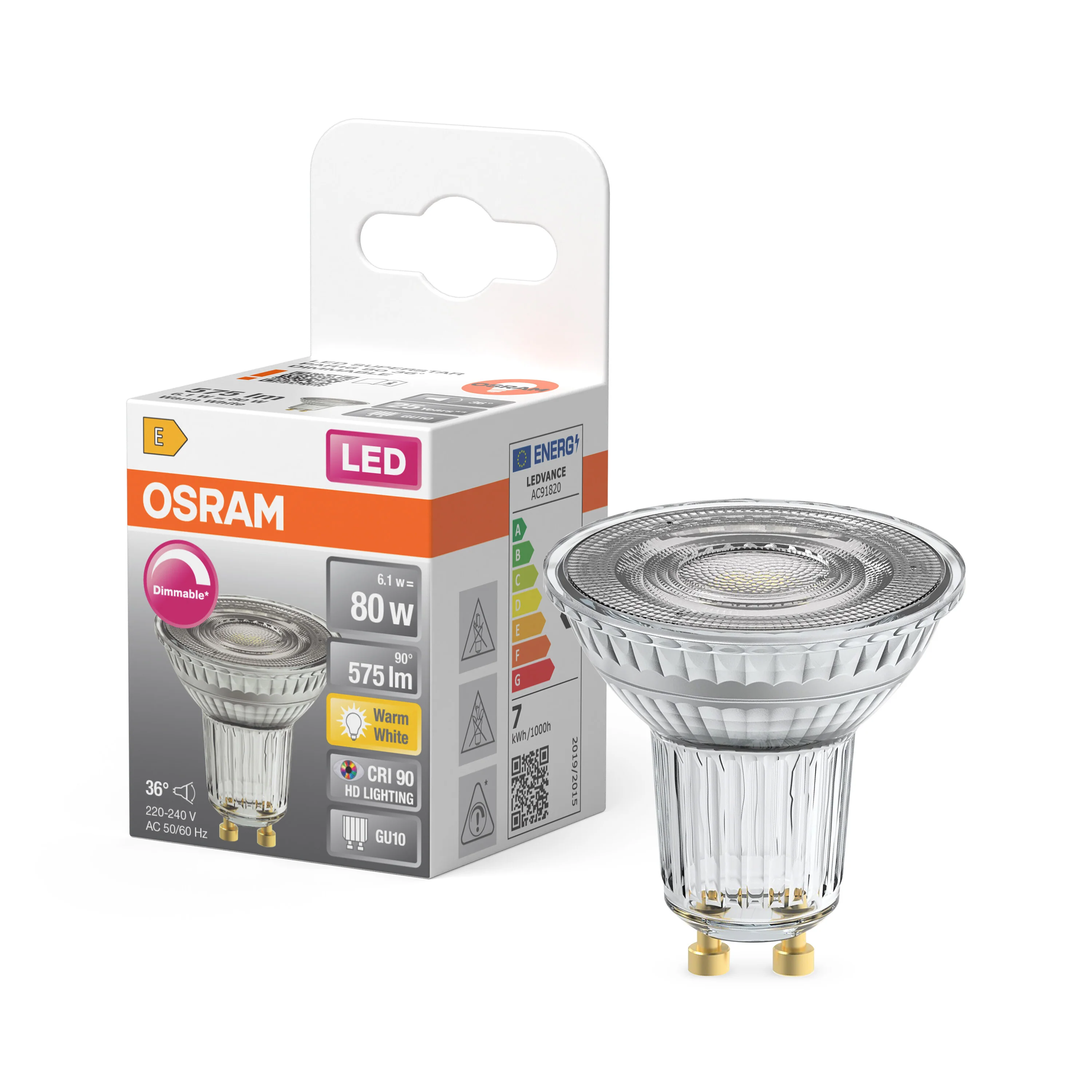 Żarówka LED OSRAM LED Superstar PAR 16 80 36° DIM 6.1W 927 GU10 - Image 4