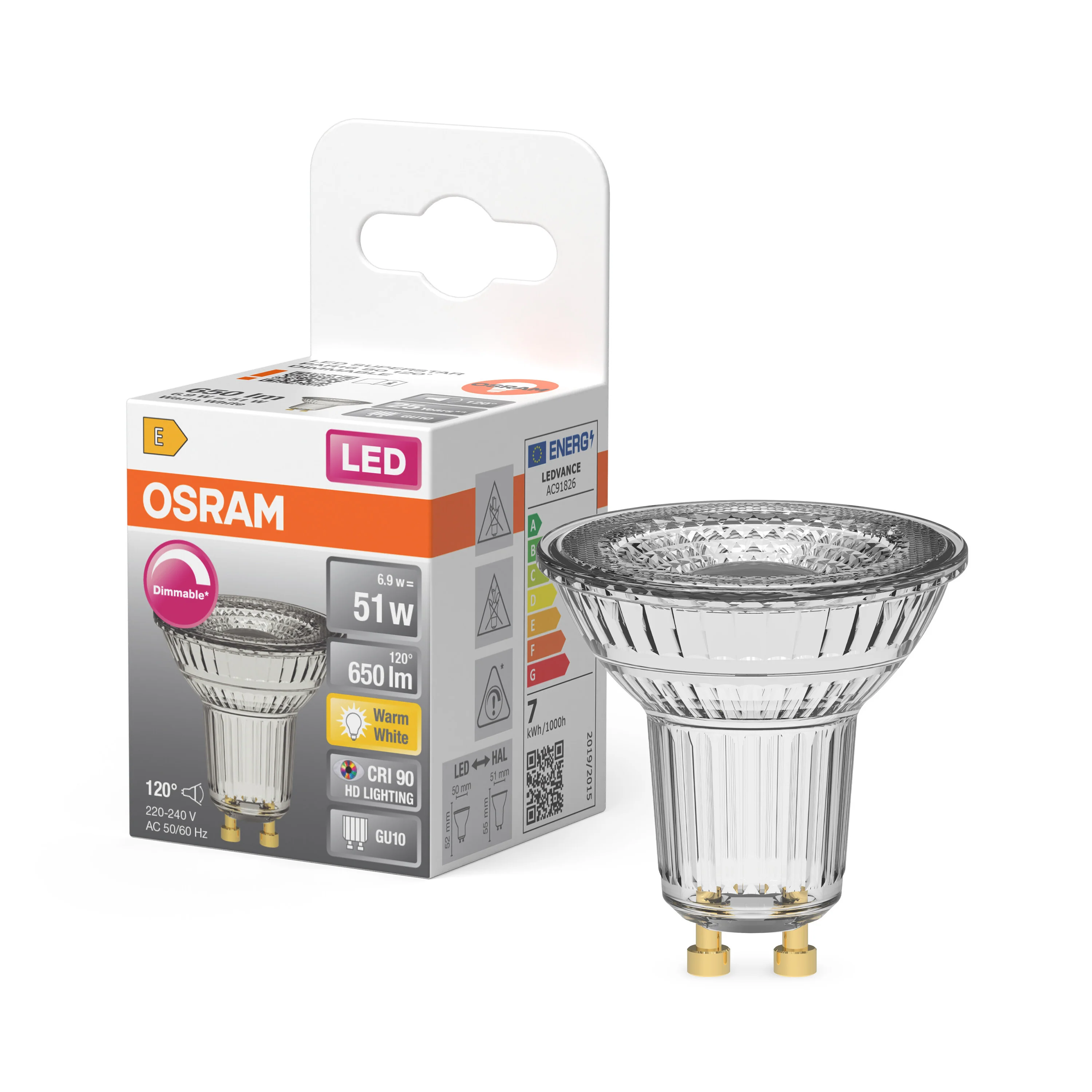 Żarówka LED OSRAM LED Superstar PAR16 80 120° DIM 6.9W 927 GU10 - Image 4