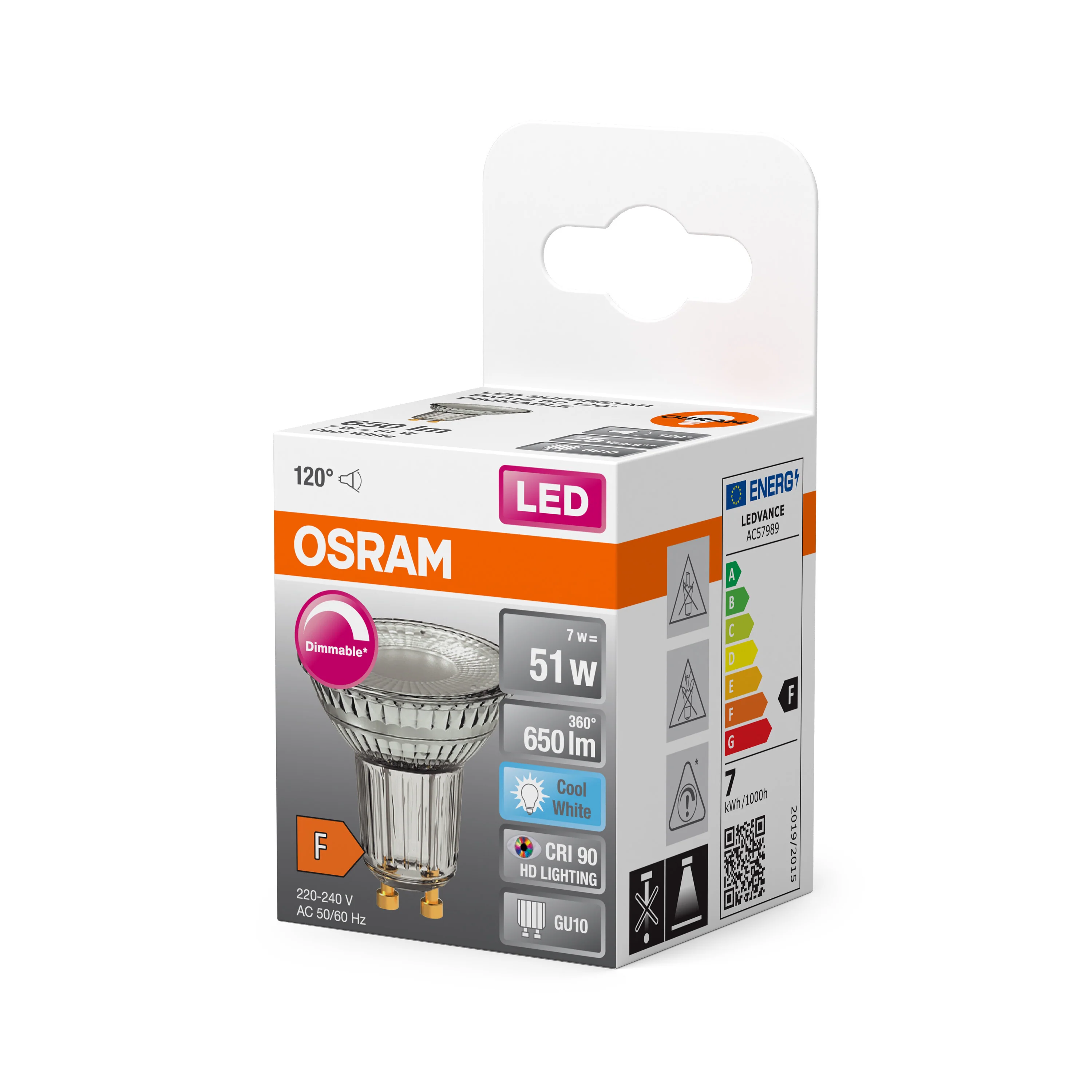 Żarówka LED OSRAM LED Superstar PAR16 80 120° DIM 7W 940 GU10 - Image 5