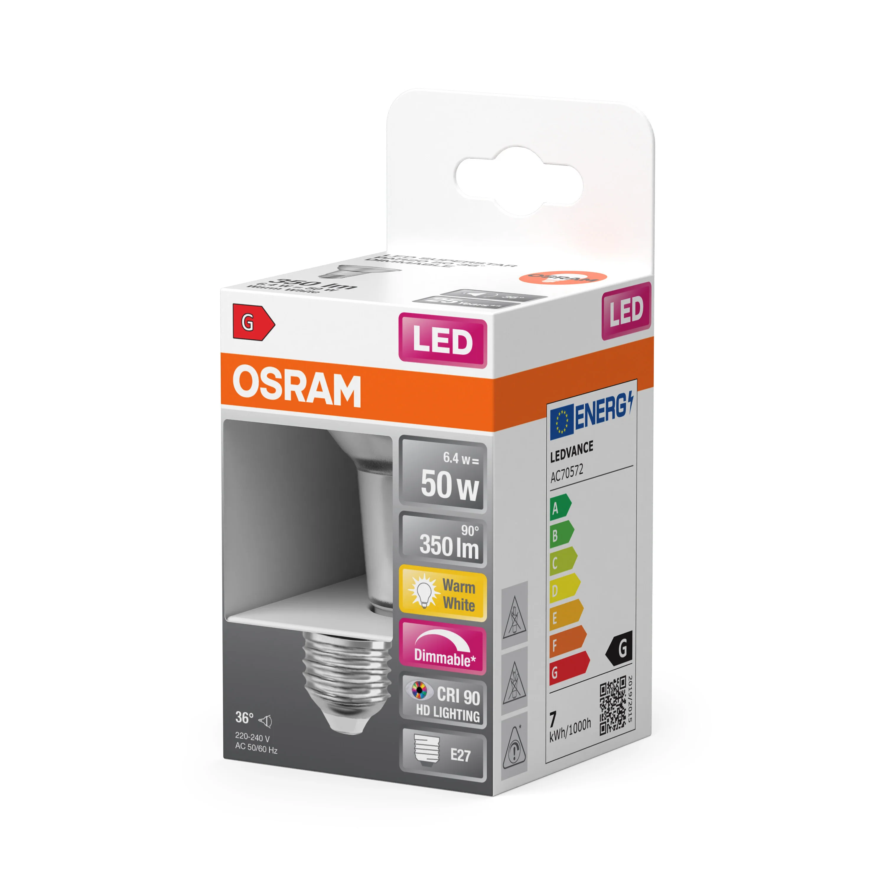 Żarówka LED OSRAM LED Superstar PAR20 50 36° DIM 6.4W 927 E27 - Image 5