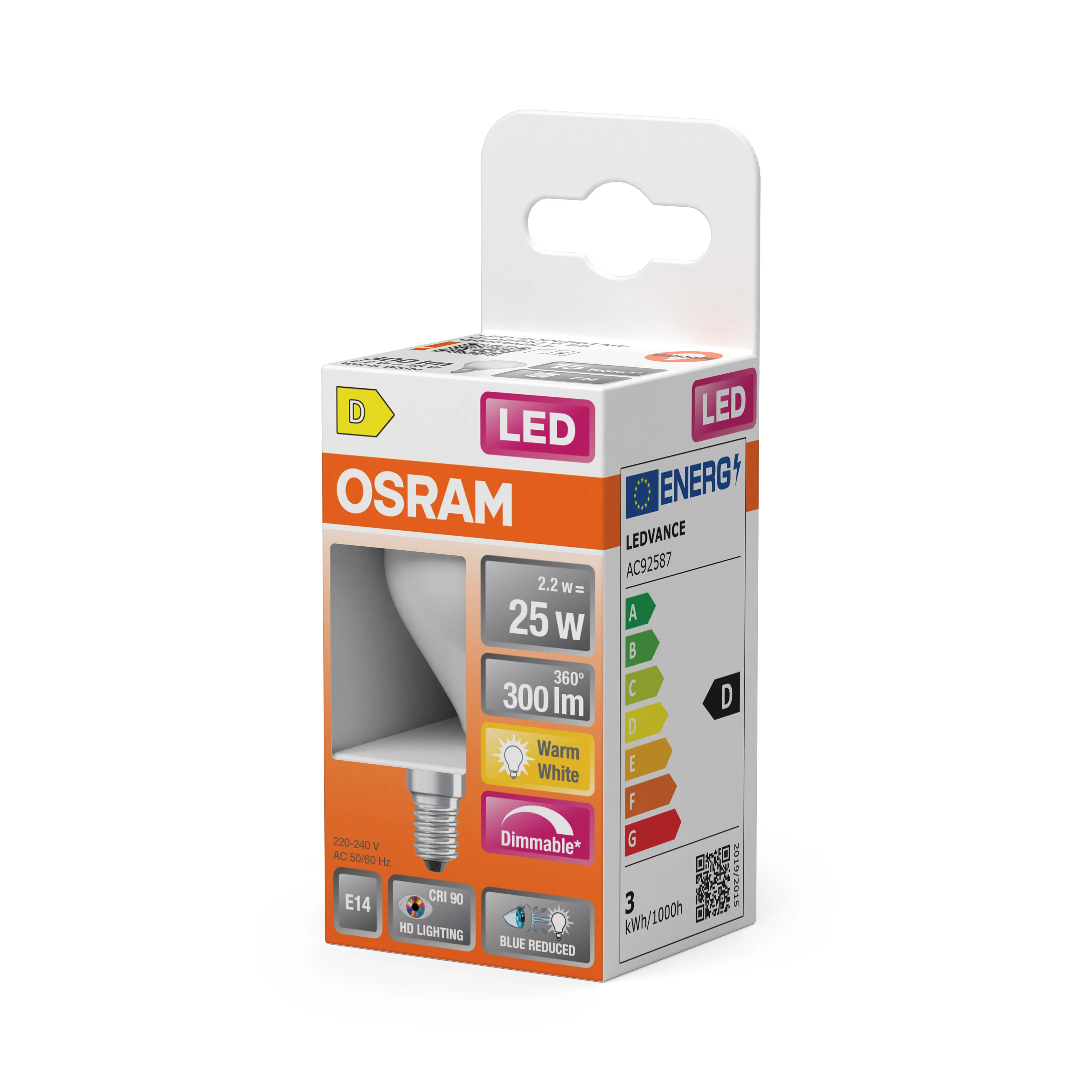 Żarówka LED OSRAM LED Superstar Plus Classic P 25 Filament DIM 2.2W 927 Frosted E14 - Image 5