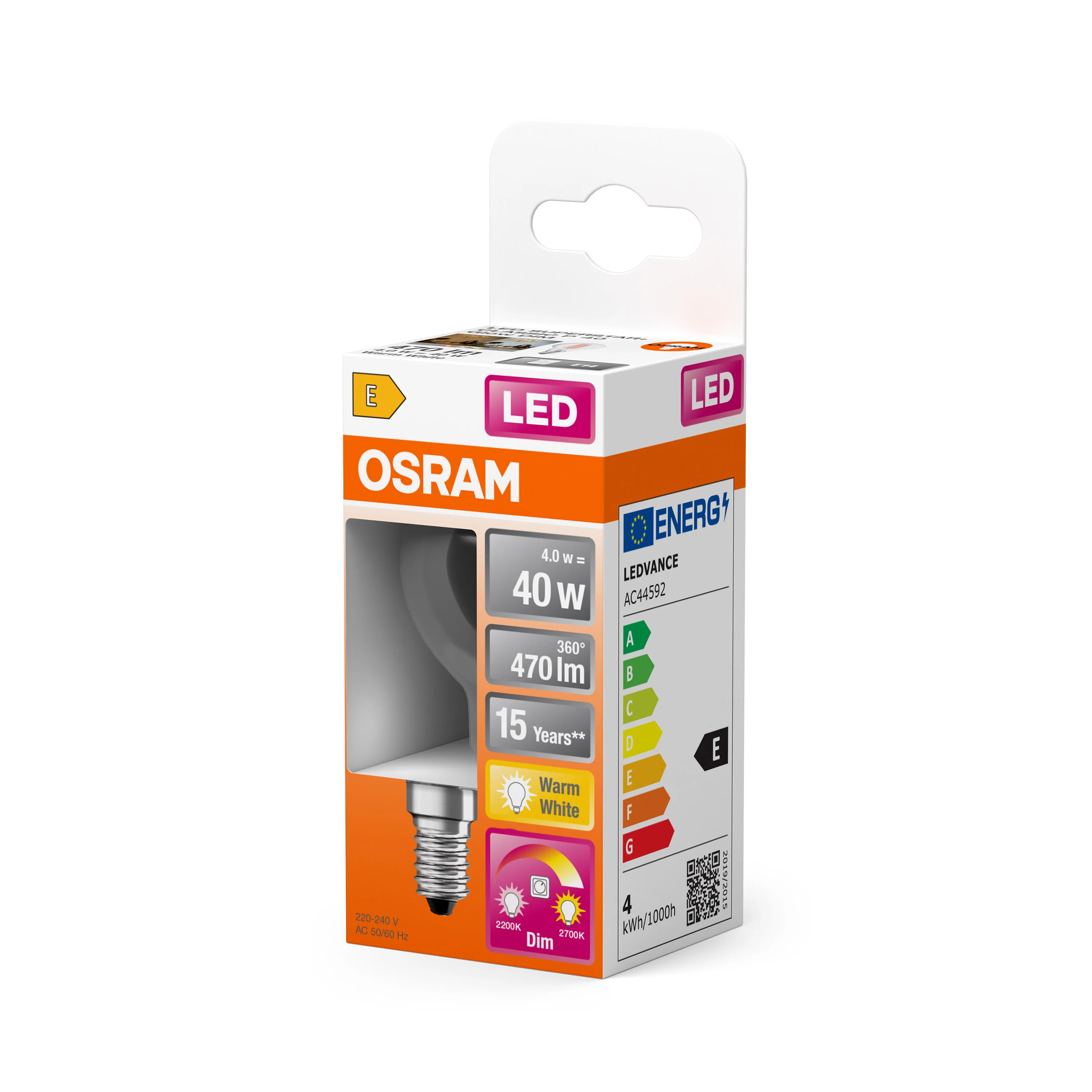 Żarówka LED OSRAM LED Superstar Plus Classic P 40 Filament Glow DIM 4W 822…827 E14 - Image 5