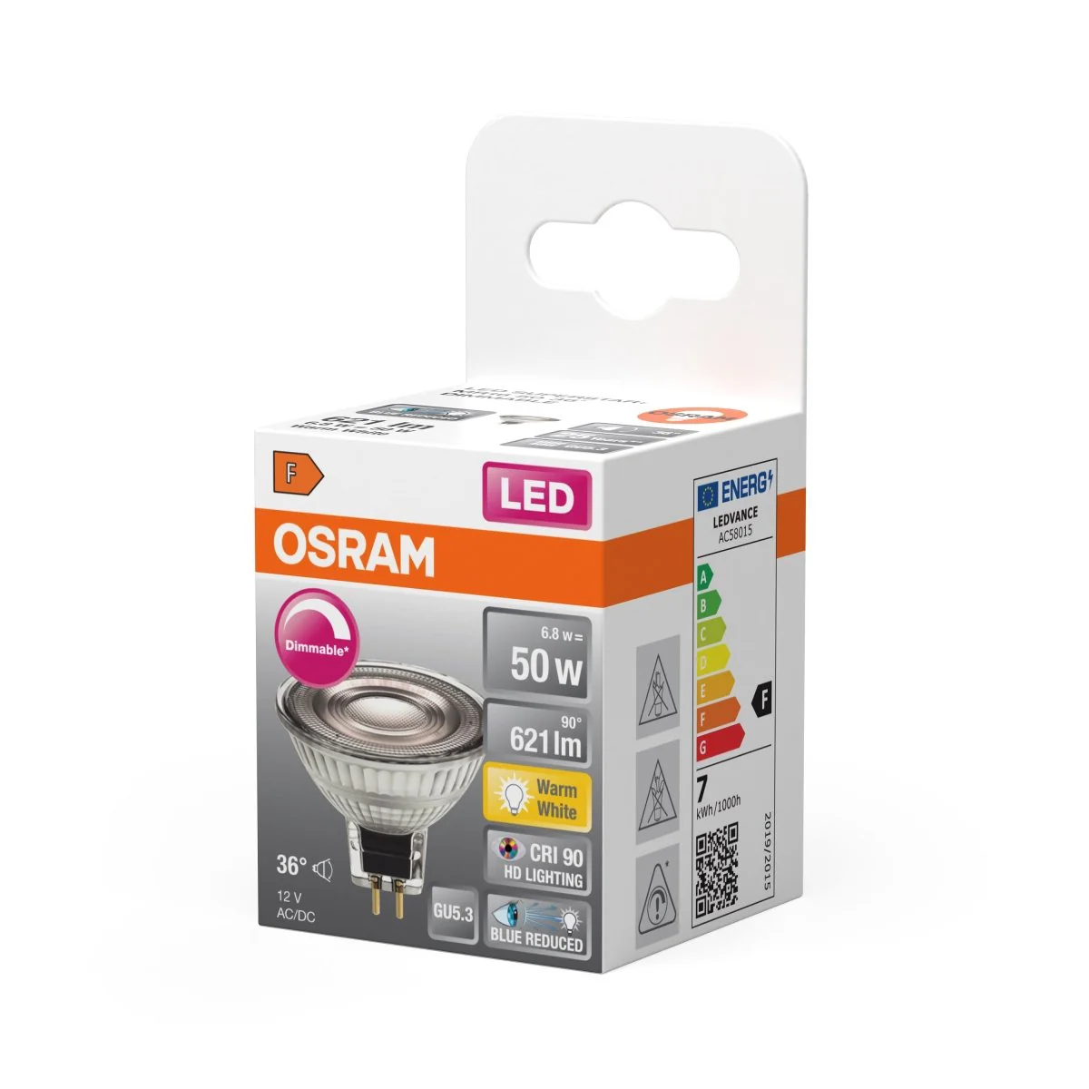 Żarówka LED OSRAM LED Superstar Plus MR16 50 36° DIM 6.8W 927 GU5.3 - Image 2