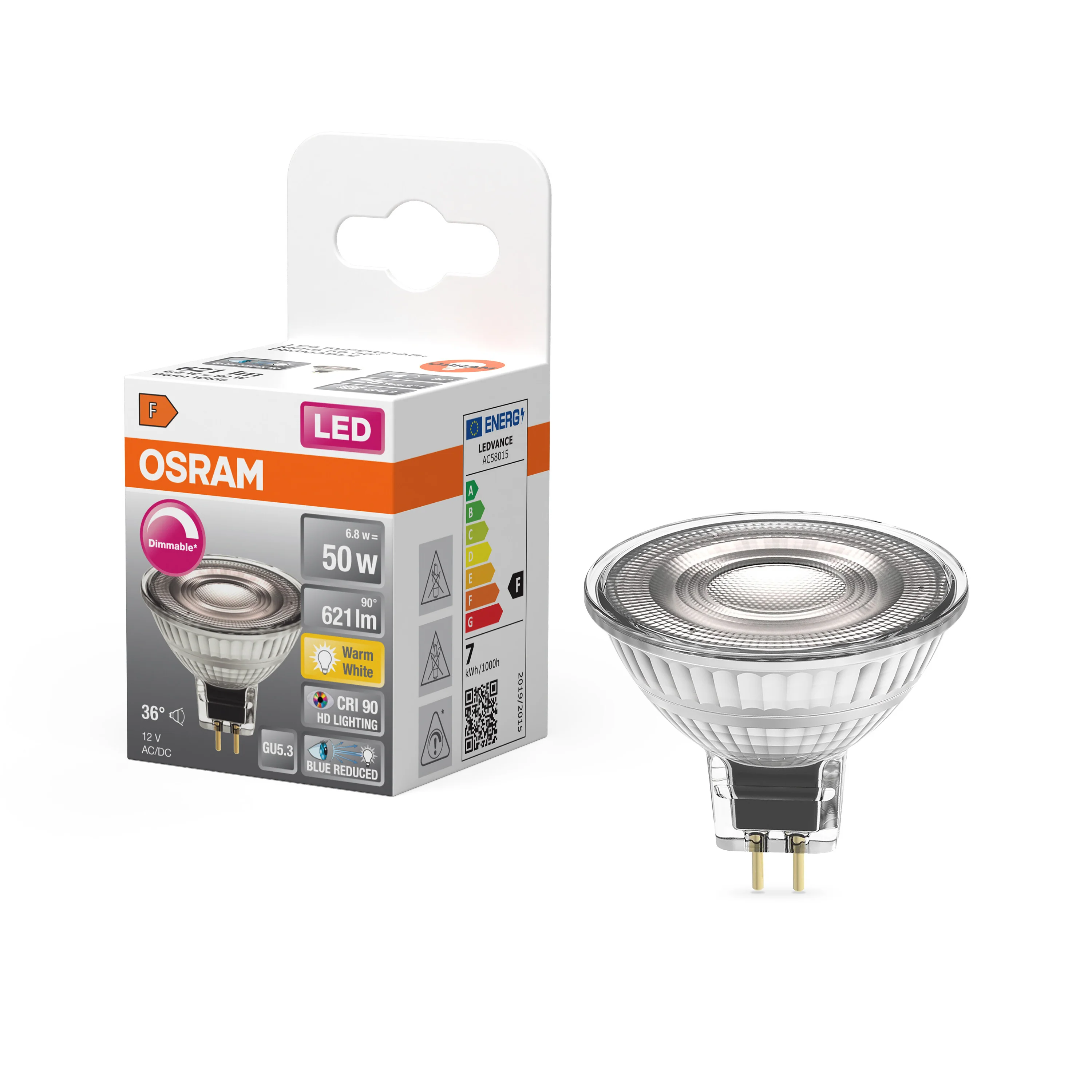 Żarówka LED OSRAM LED Superstar Plus MR16 50 36° DIM 6.8W 927 GU5.3 - Image 4