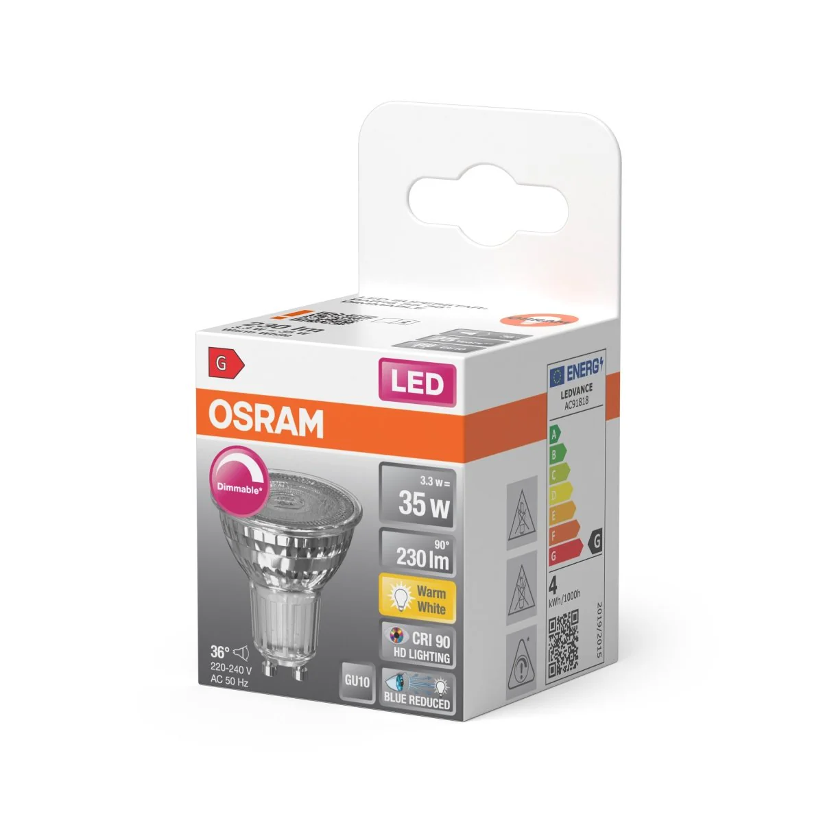 Żarówka LED OSRAM LED Superstar Plus PAR16 35 36° DIM 3.7W 927 GU10 - Image 2