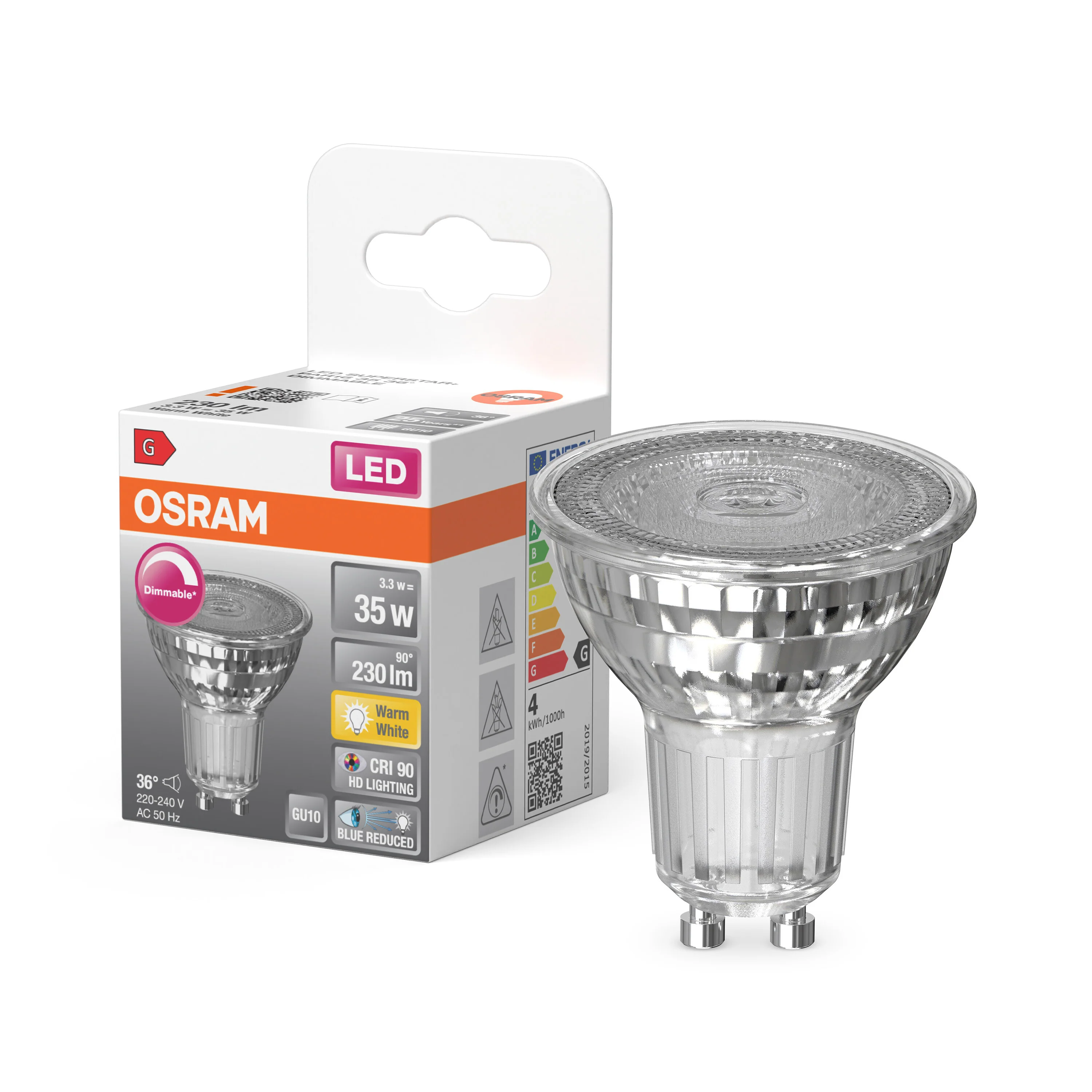 Żarówka LED OSRAM LED Superstar Plus PAR16 35 36° DIM 3.7W 927 GU10 - Image 4