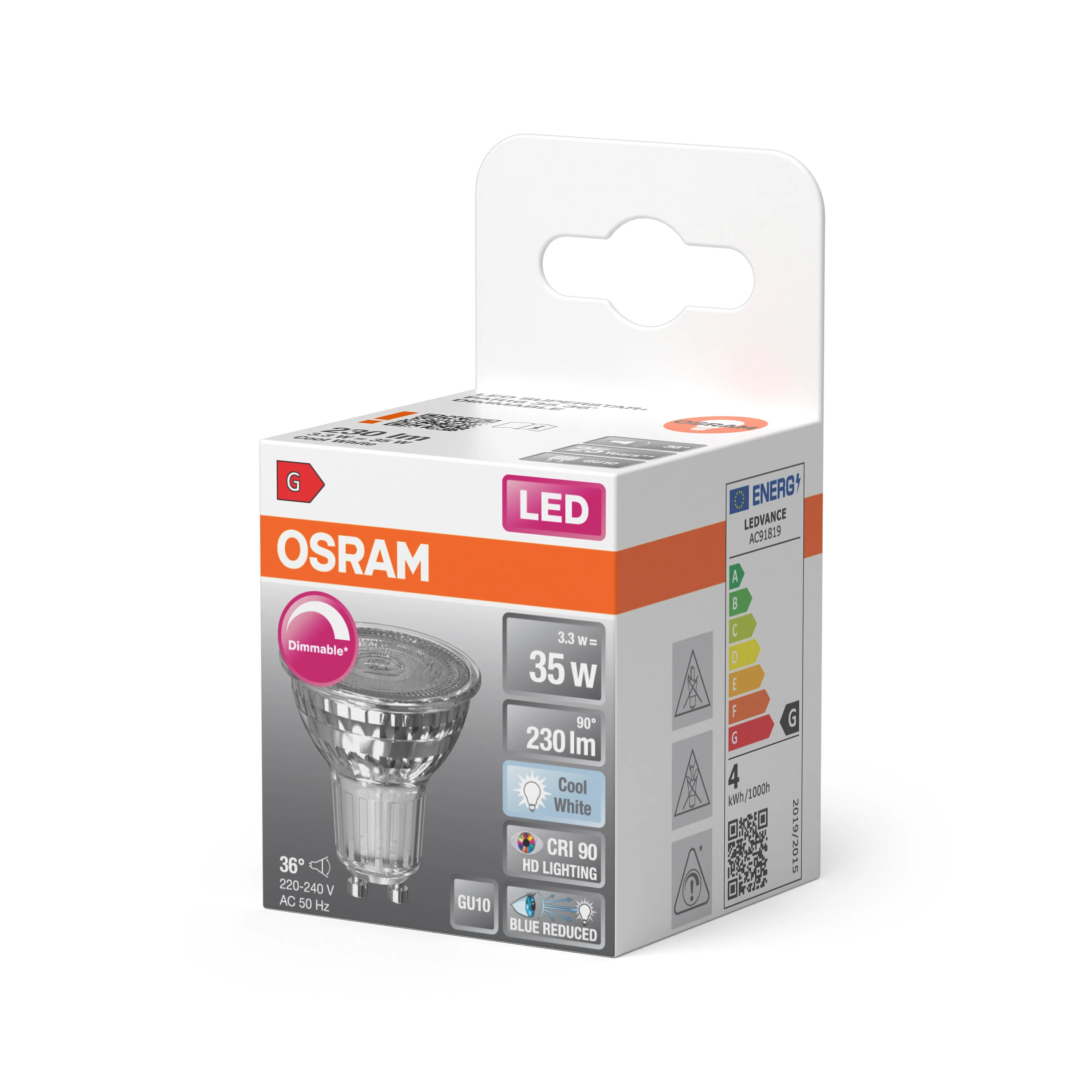 Żarówka LED OSRAM LED Superstar Plus PAR16 35 36° DIM 3.7W 940 GU10 - Image 5